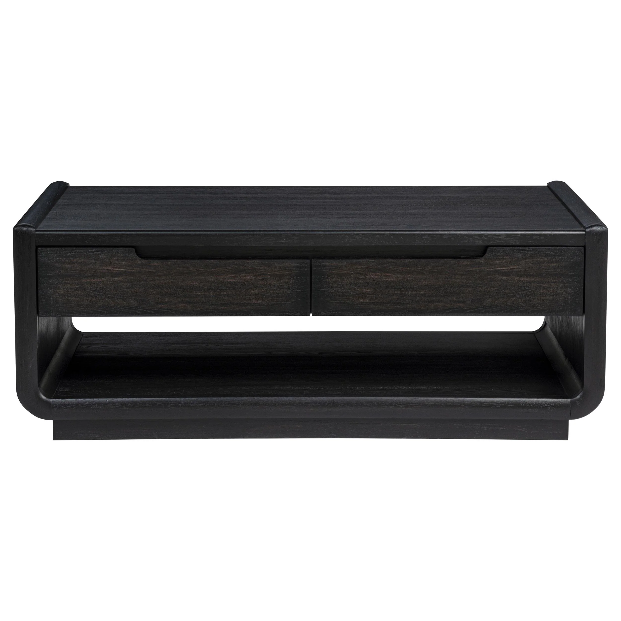 Leandro 2-drawer Wood Cocktail Coffee Table Burnished Black - Image 3