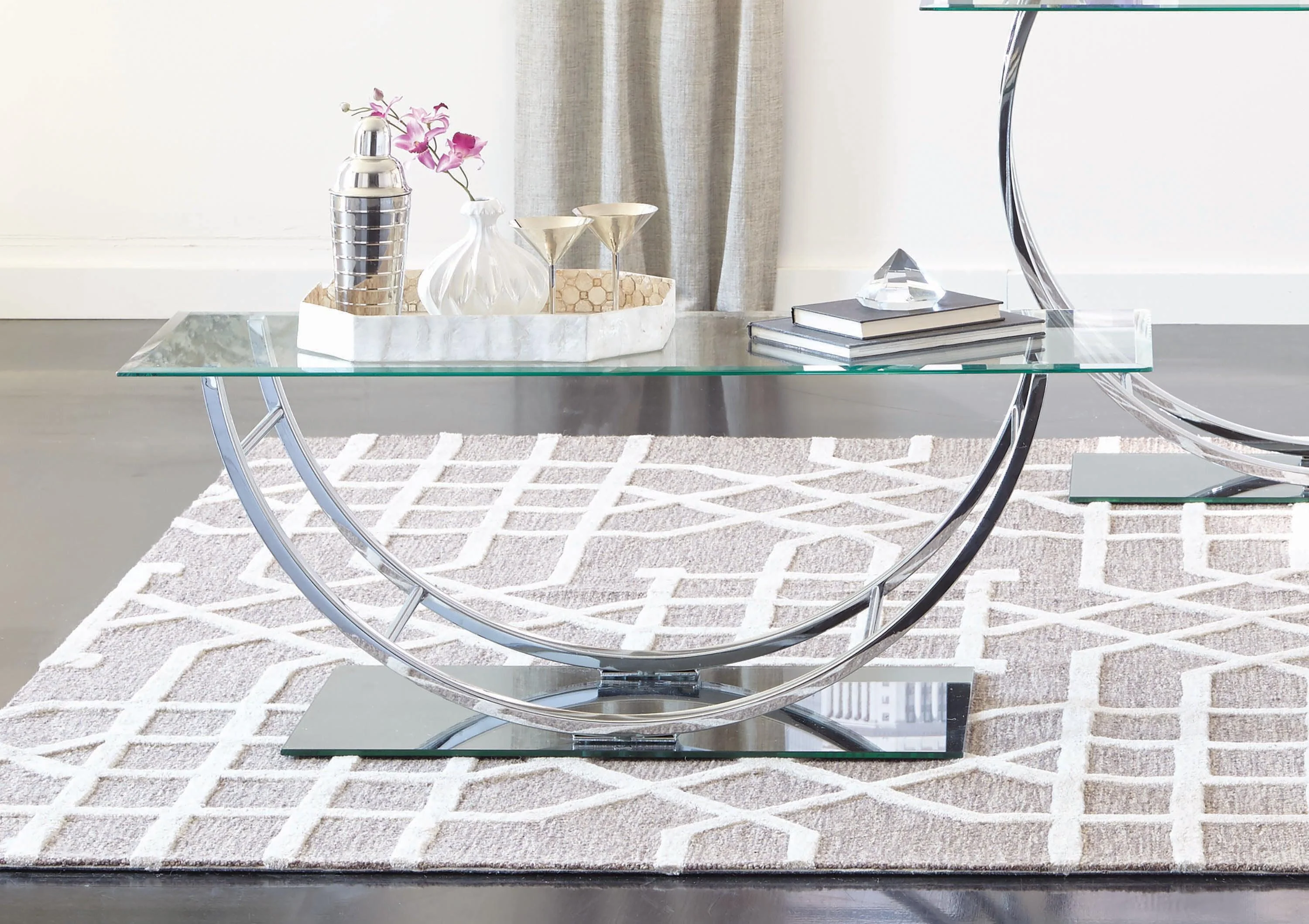 Danville U shaped Coffee Table Chrome - Image 2