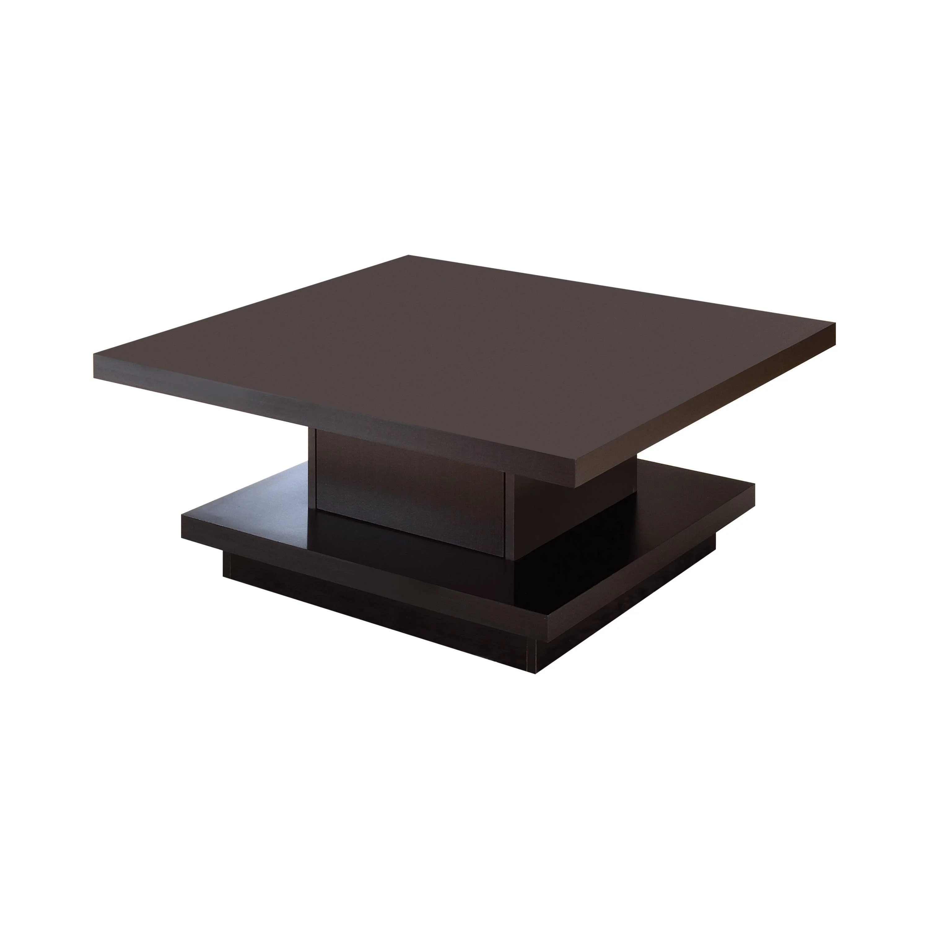 Reston Pedestal Square Coffee Table Cappuccino - Image 3