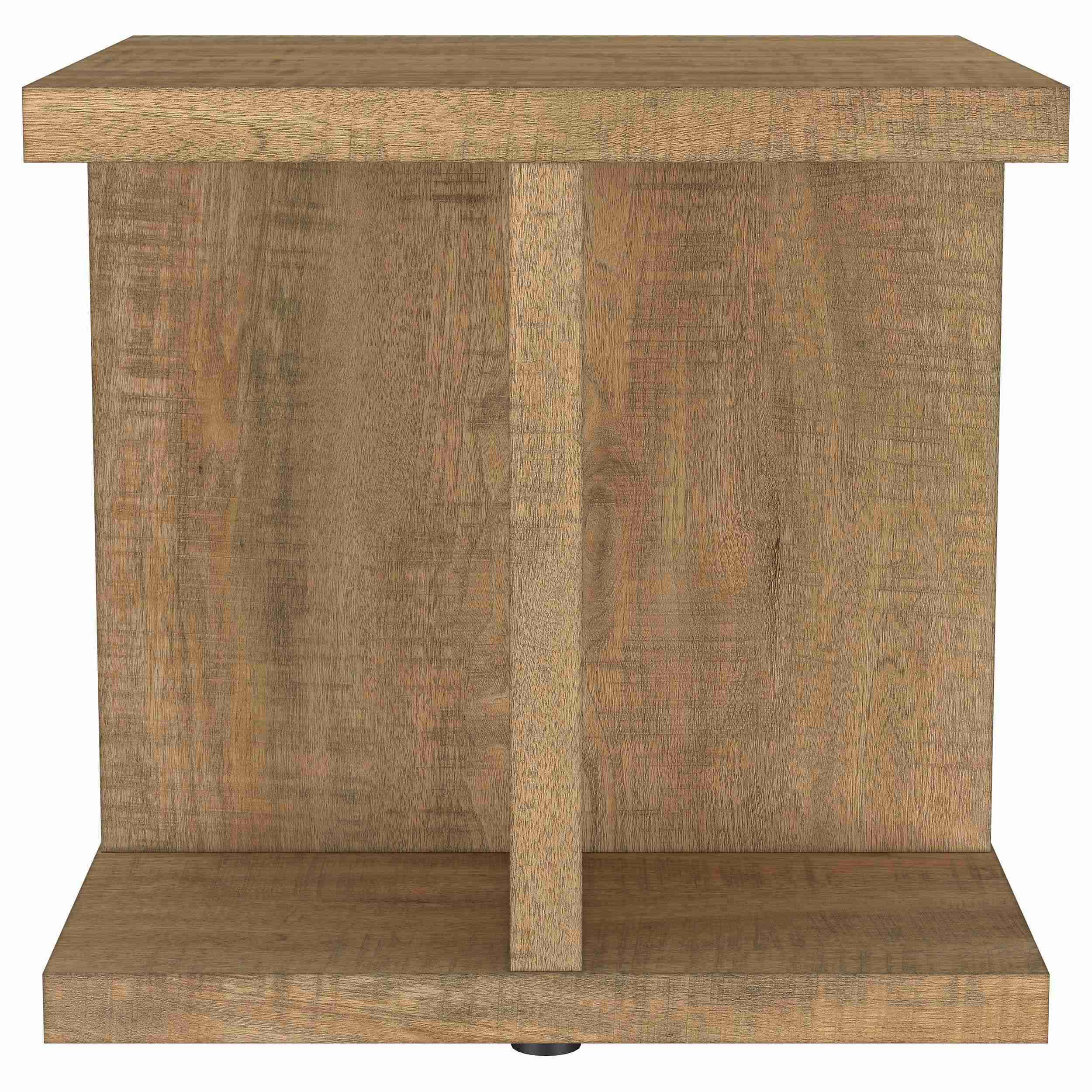 Cortona Square Engineered Wood End Side Table Mango - Image 3