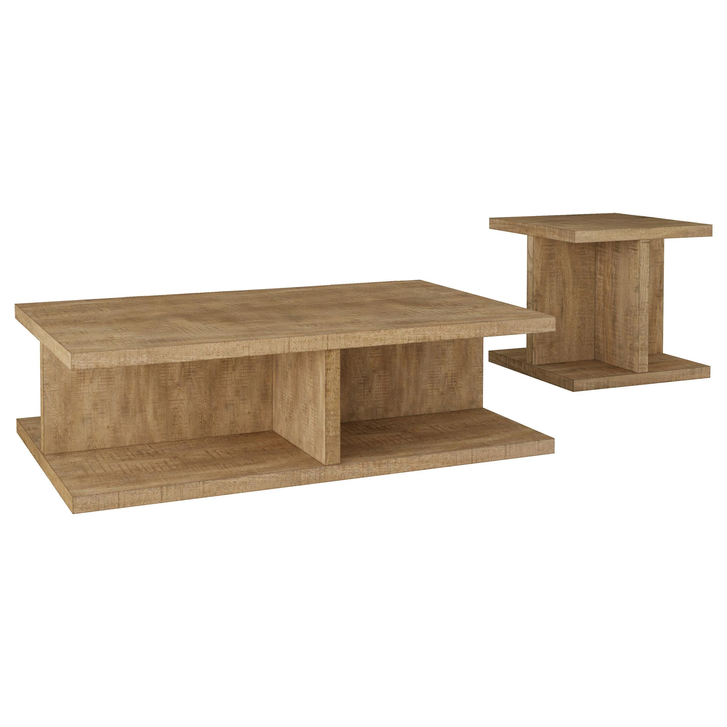 Cortona 2-piece Coffee and End Table Set Mango - Image 2