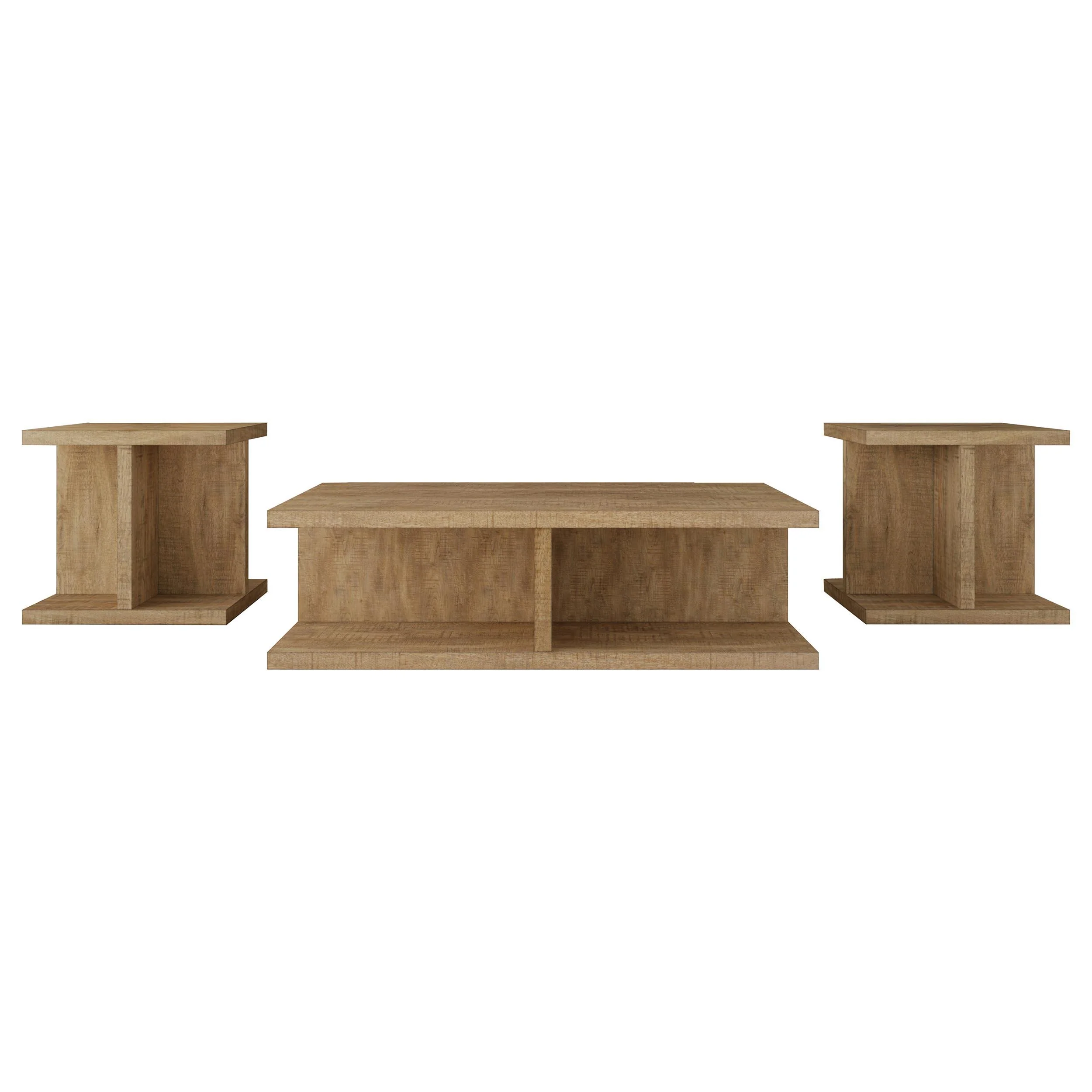 Cortona 3-piece Coffee and End Table Set Mango - Image 2
