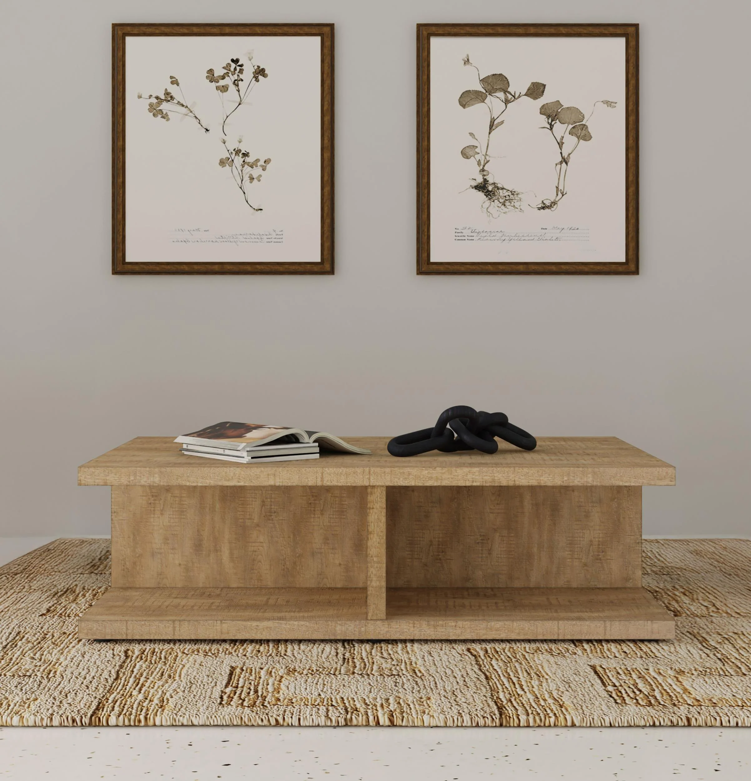 Cortona Square Engineered Wood Cocktail Coffee Table Mango - Image 2