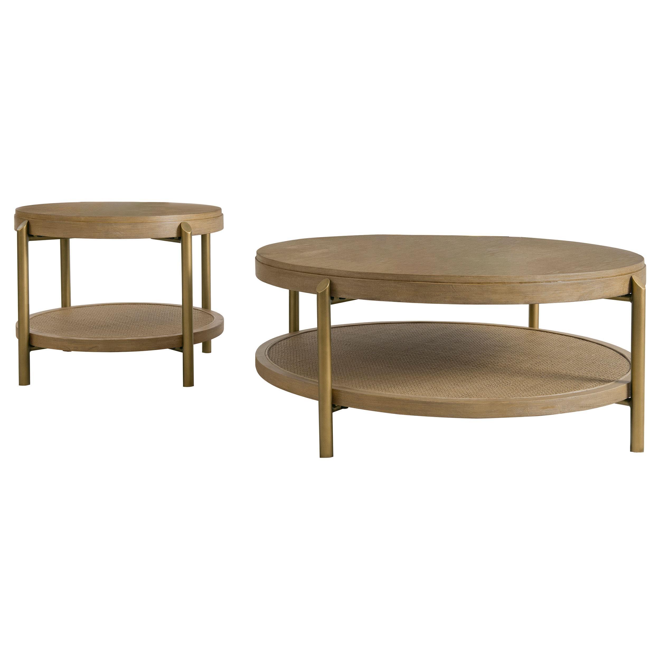 Arini 2-piece Round Coffee and End Table Set Sand Wash - Image 2