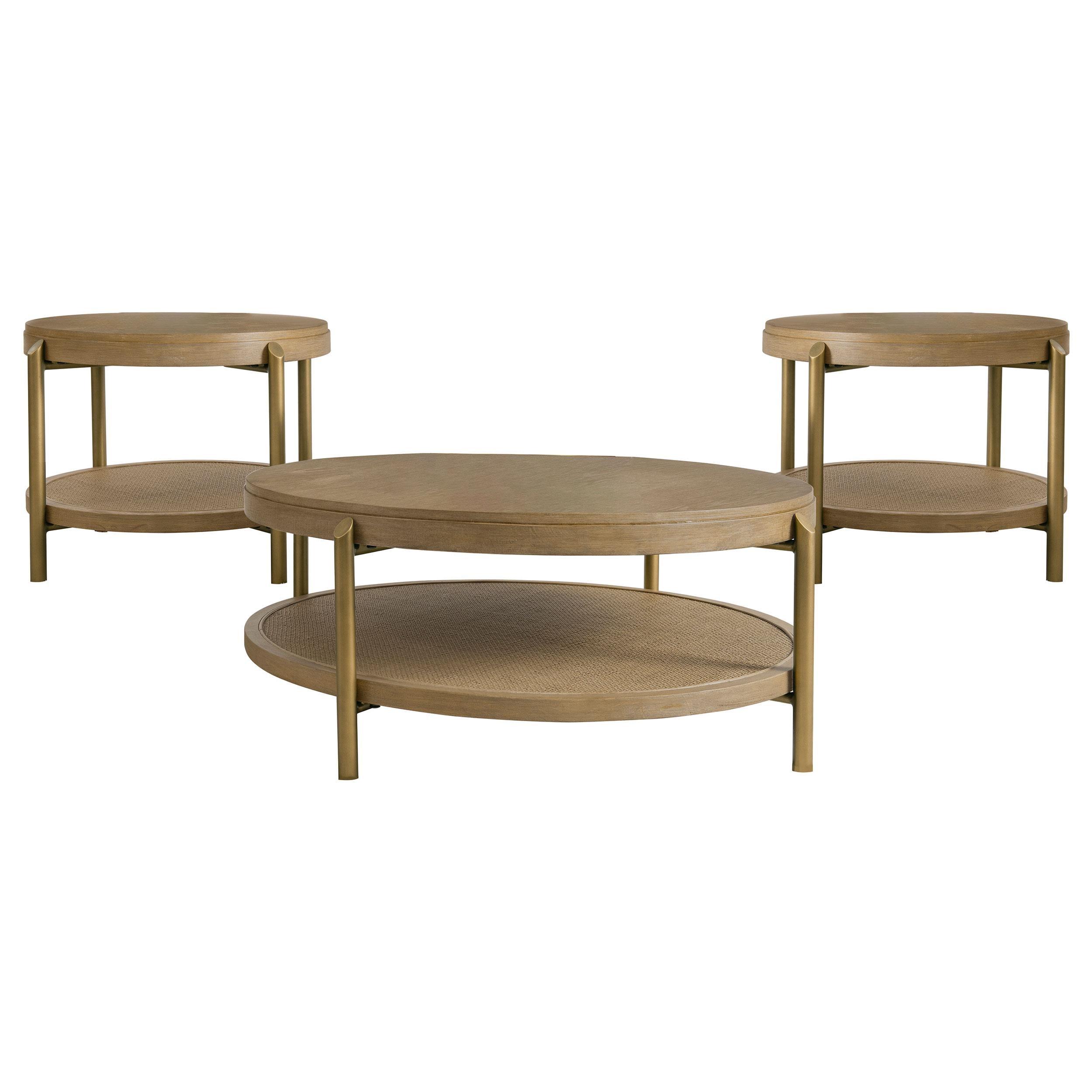Arini 3-piece Round Coffee and End Table Set Sand Wash - Image 2