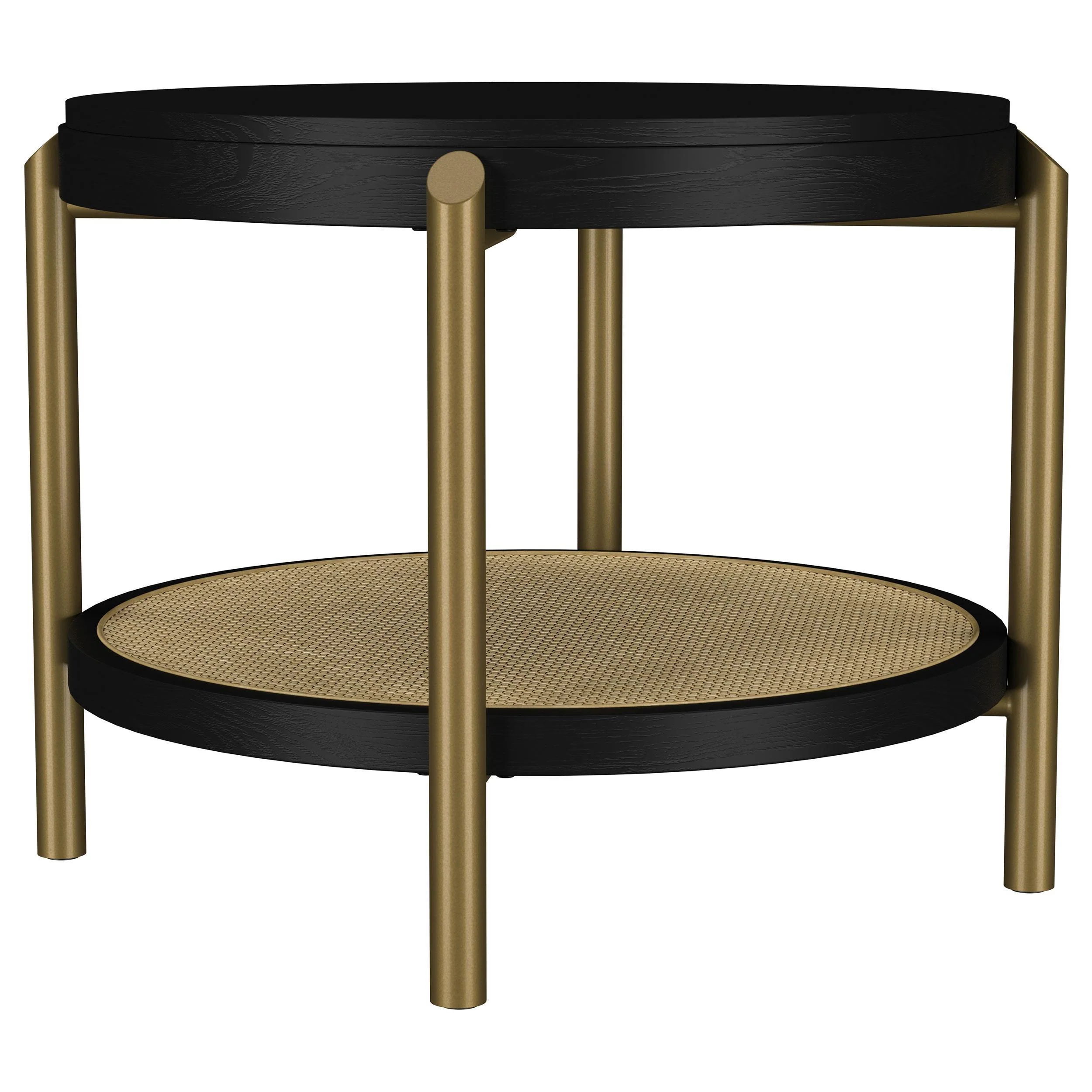 Arini 3-piece Round Coffee and End Table Set Black - Image 3