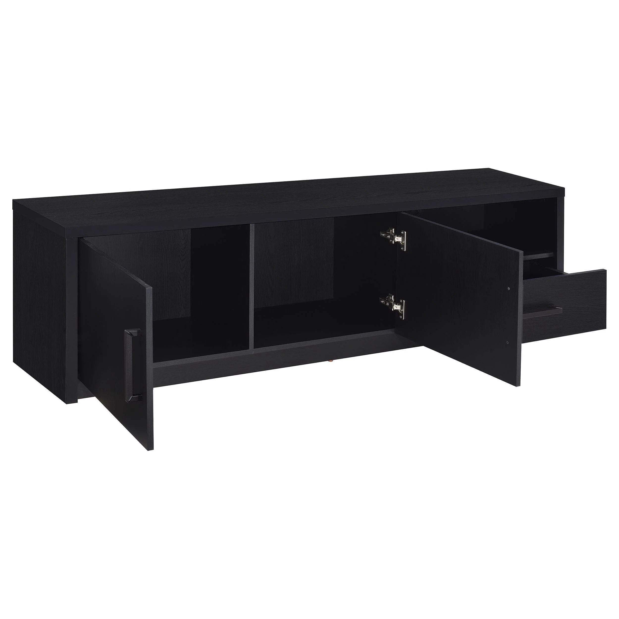 Murray 70-inch 2-door TV Stand Media Console Black - Image 3