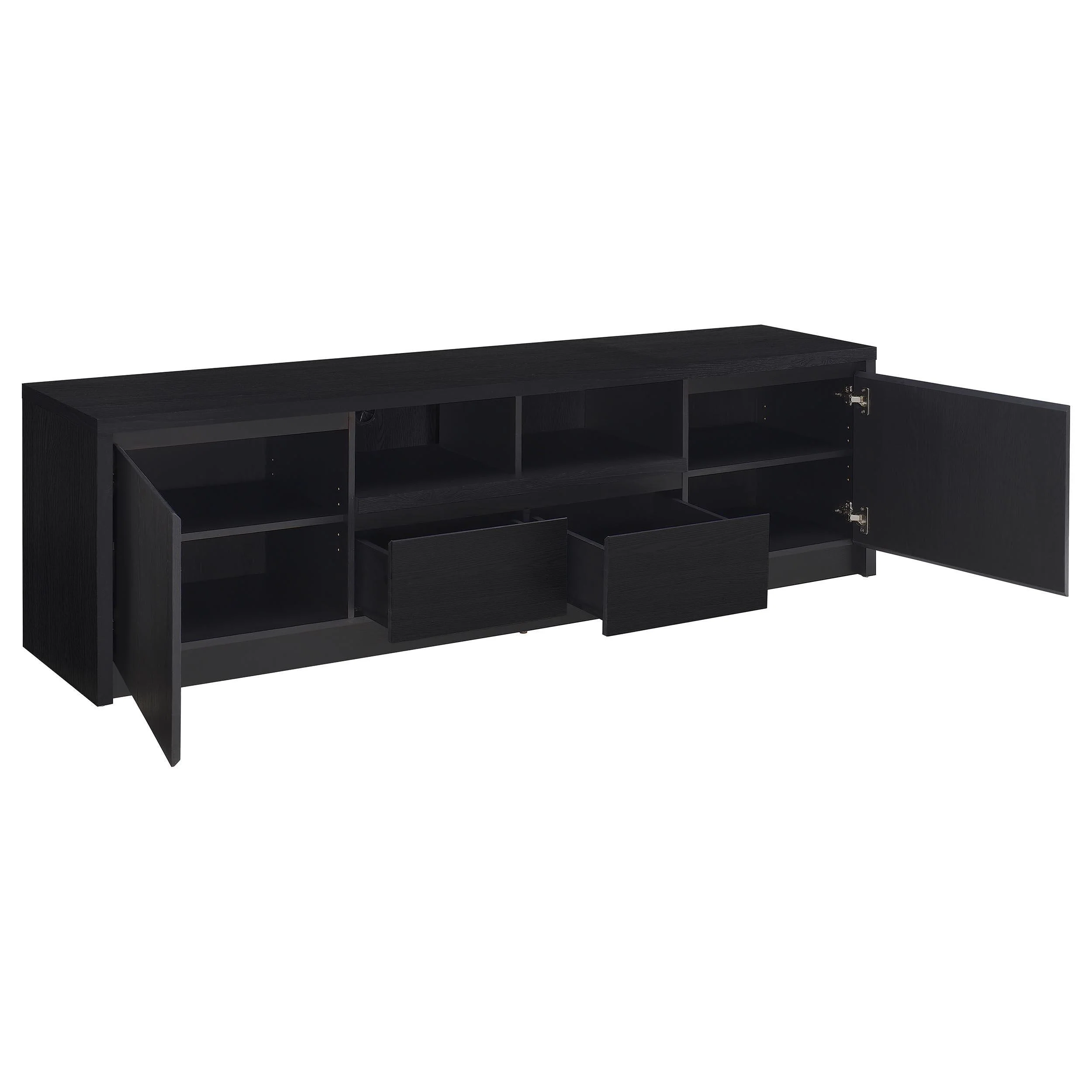 Winfield 78-inch 2-door TV Stand Media Console Black - Image 3