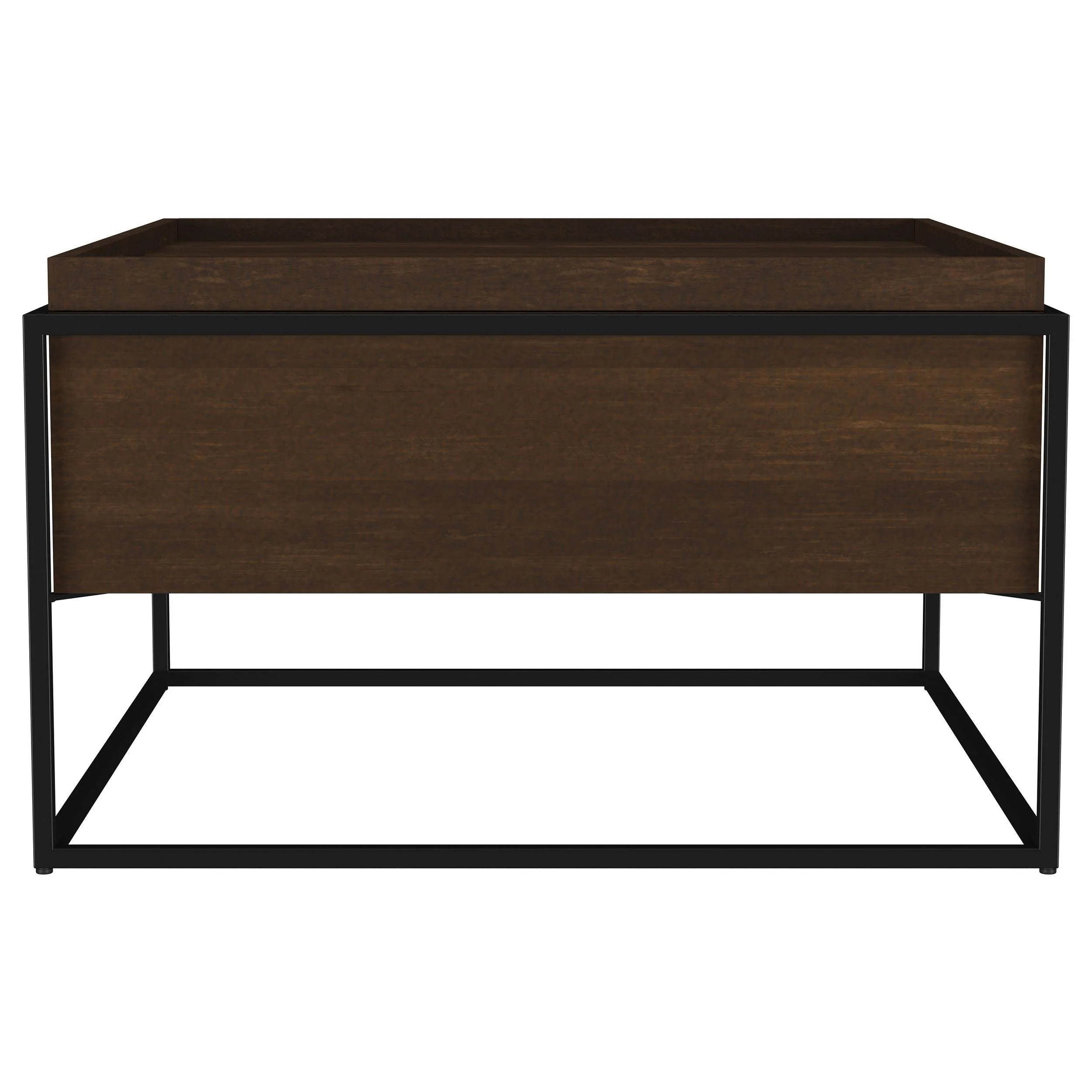 Fulton 30-inch Square Mango Wood Coffee Table Dark Brown - Image 3