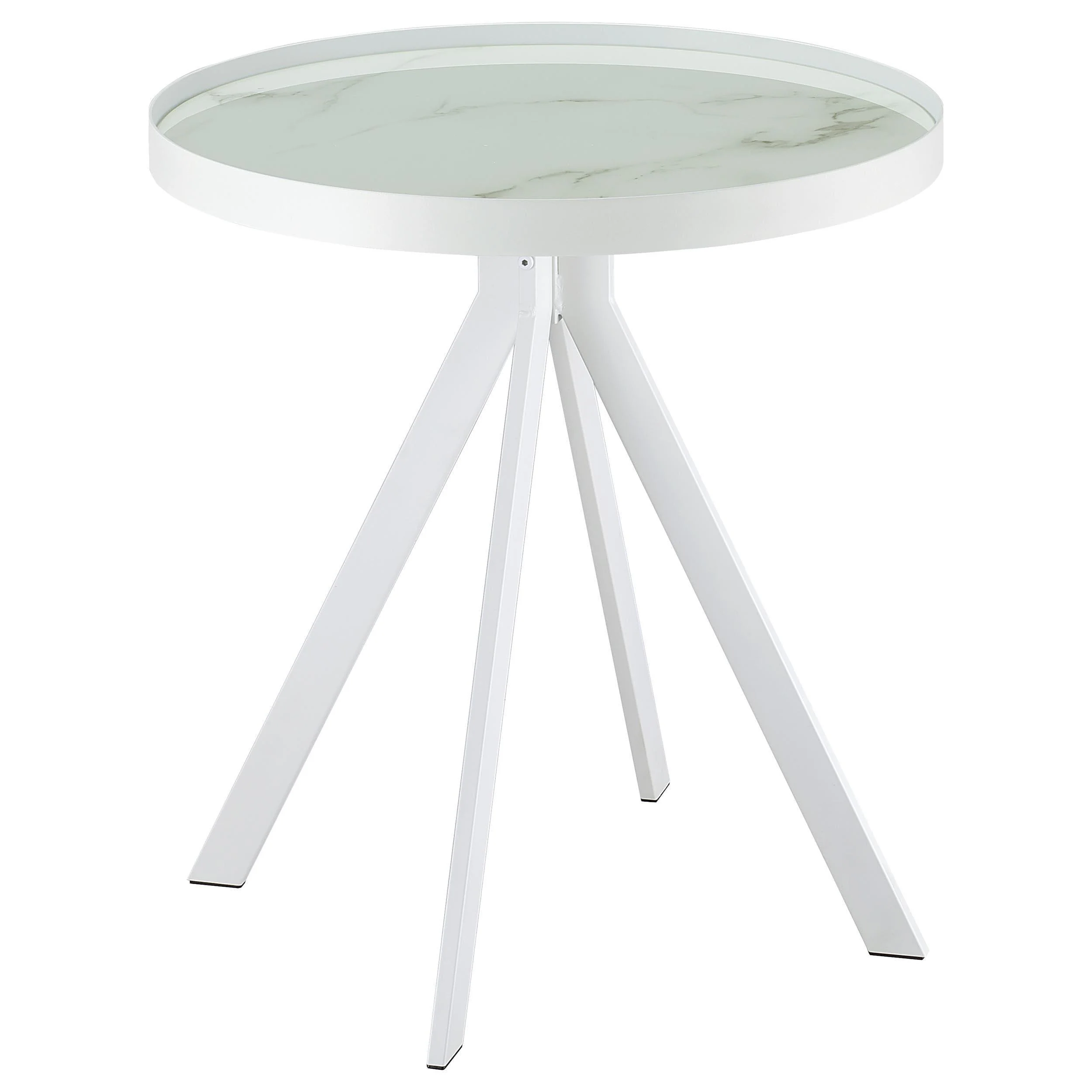 Briggs 3-piece Round Coffee and End Table Set White - Image 3