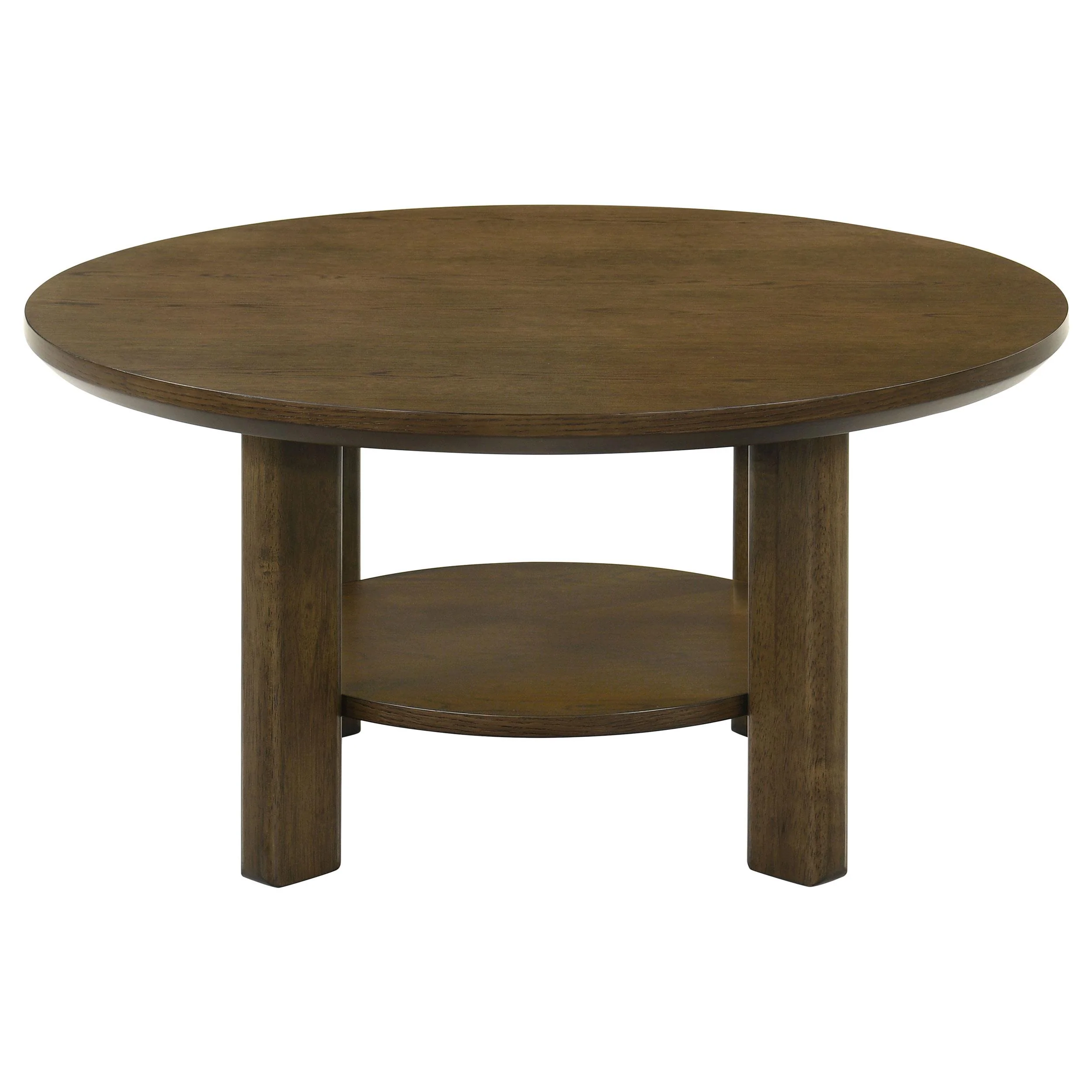 Ottowa 36-inch Round Wood Cocktail Coffee Table Brown - Image 3