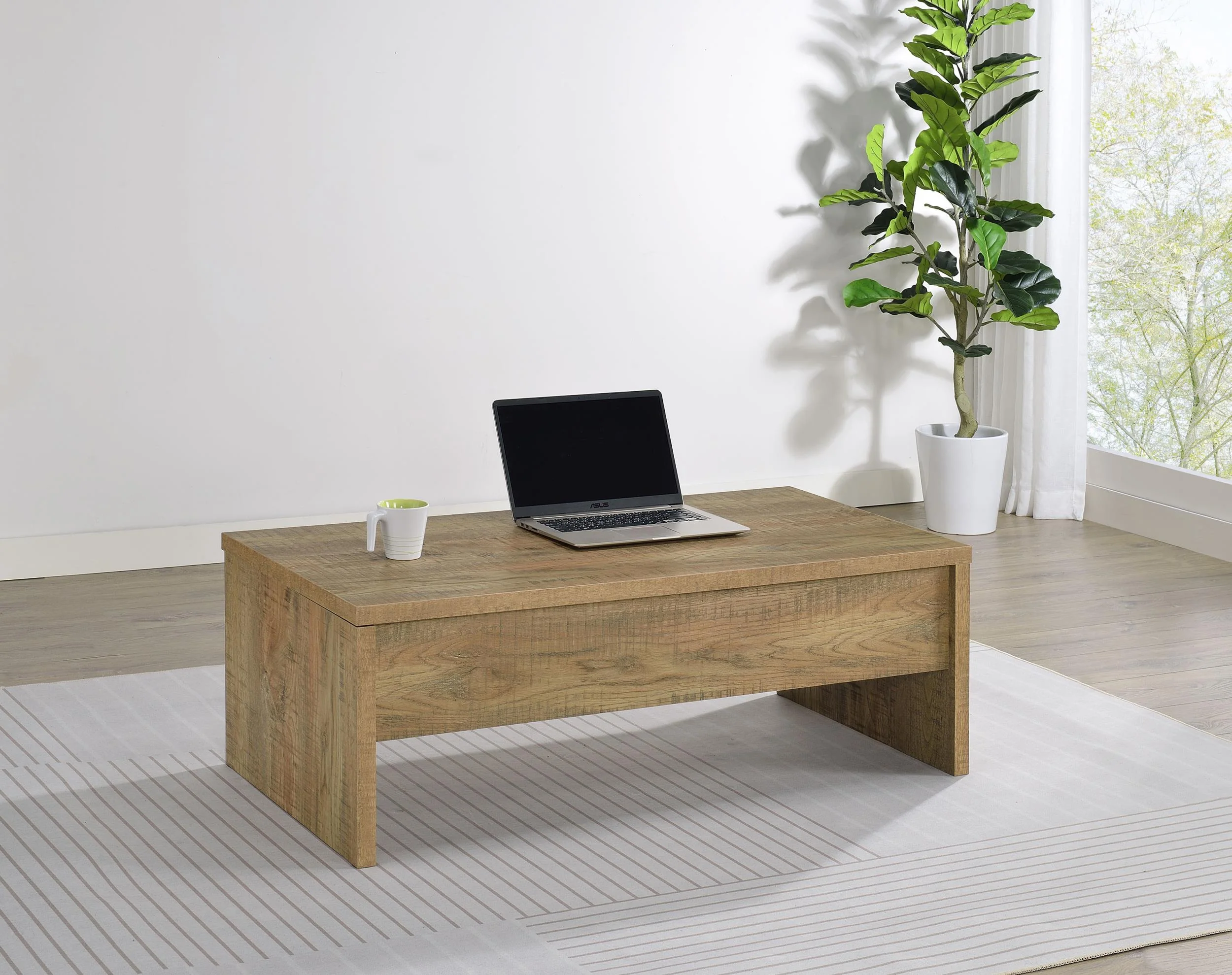 Canoga Engineered Wood Lift Top Cocktail Coffee Table Mango - Image 3