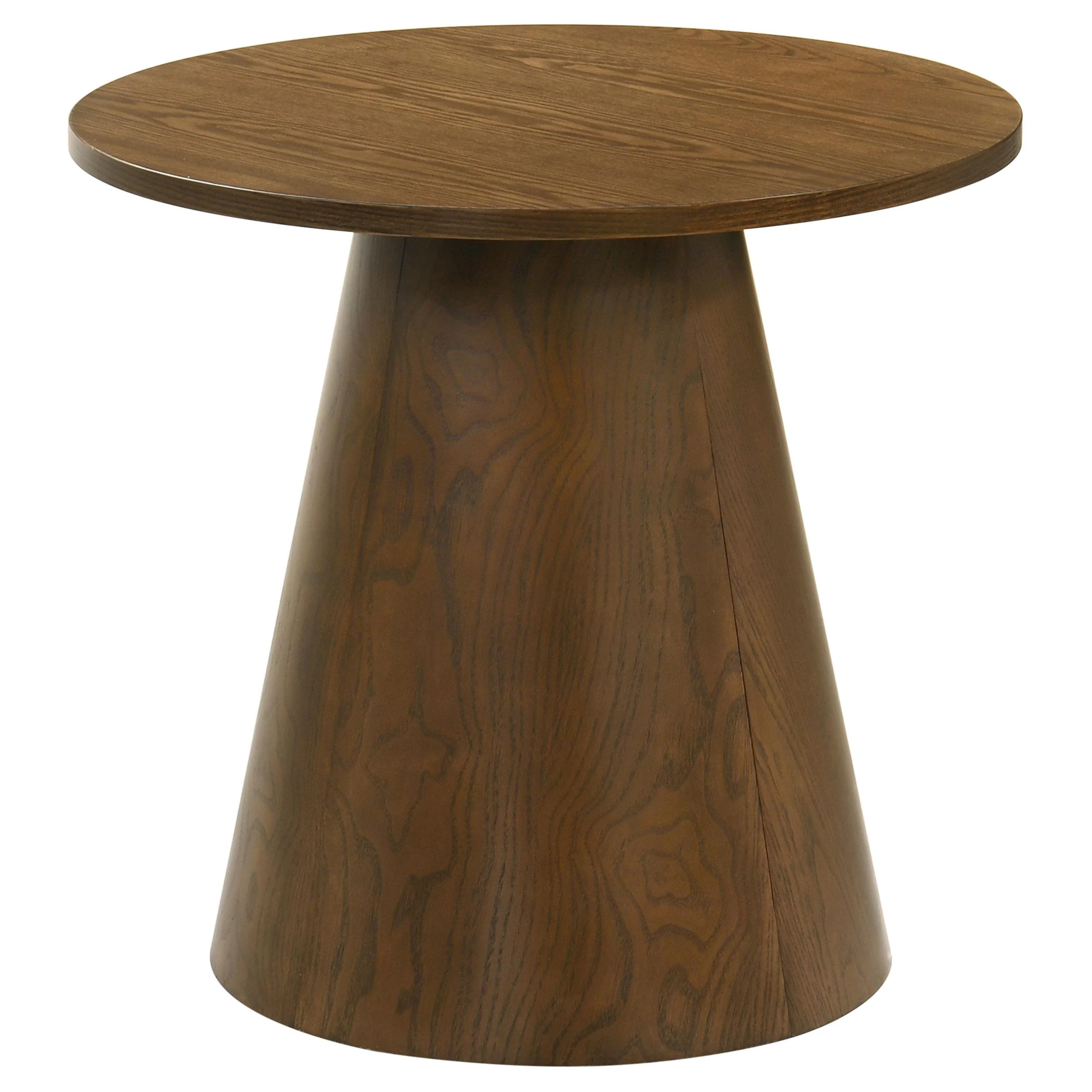 Franklin 3-piece Round Pedestal Coffee Table Set Dark Brown - Image 2
