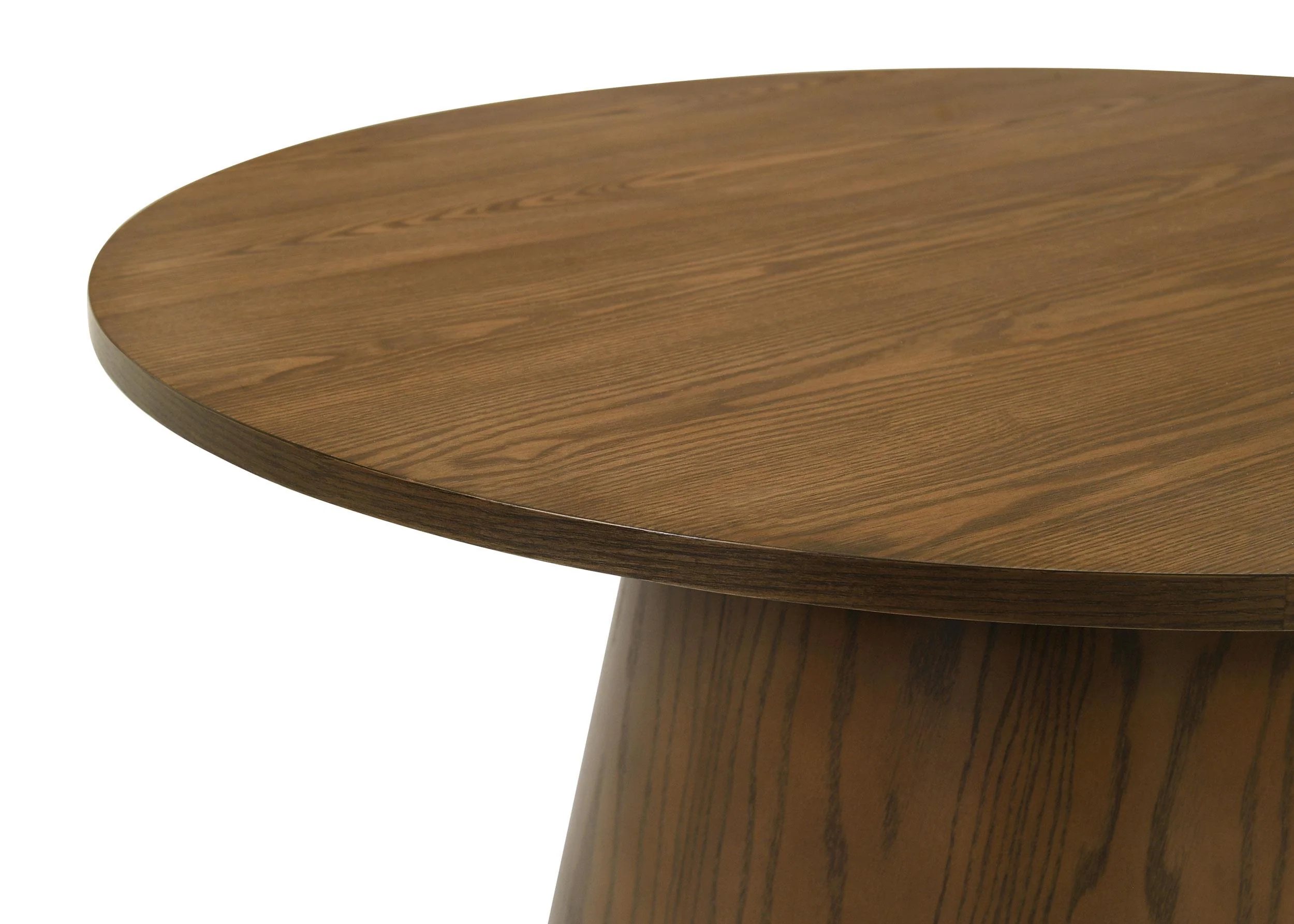 Franklin 36-inch Round Pedestal Coffee Table Dark Brown - Image 3