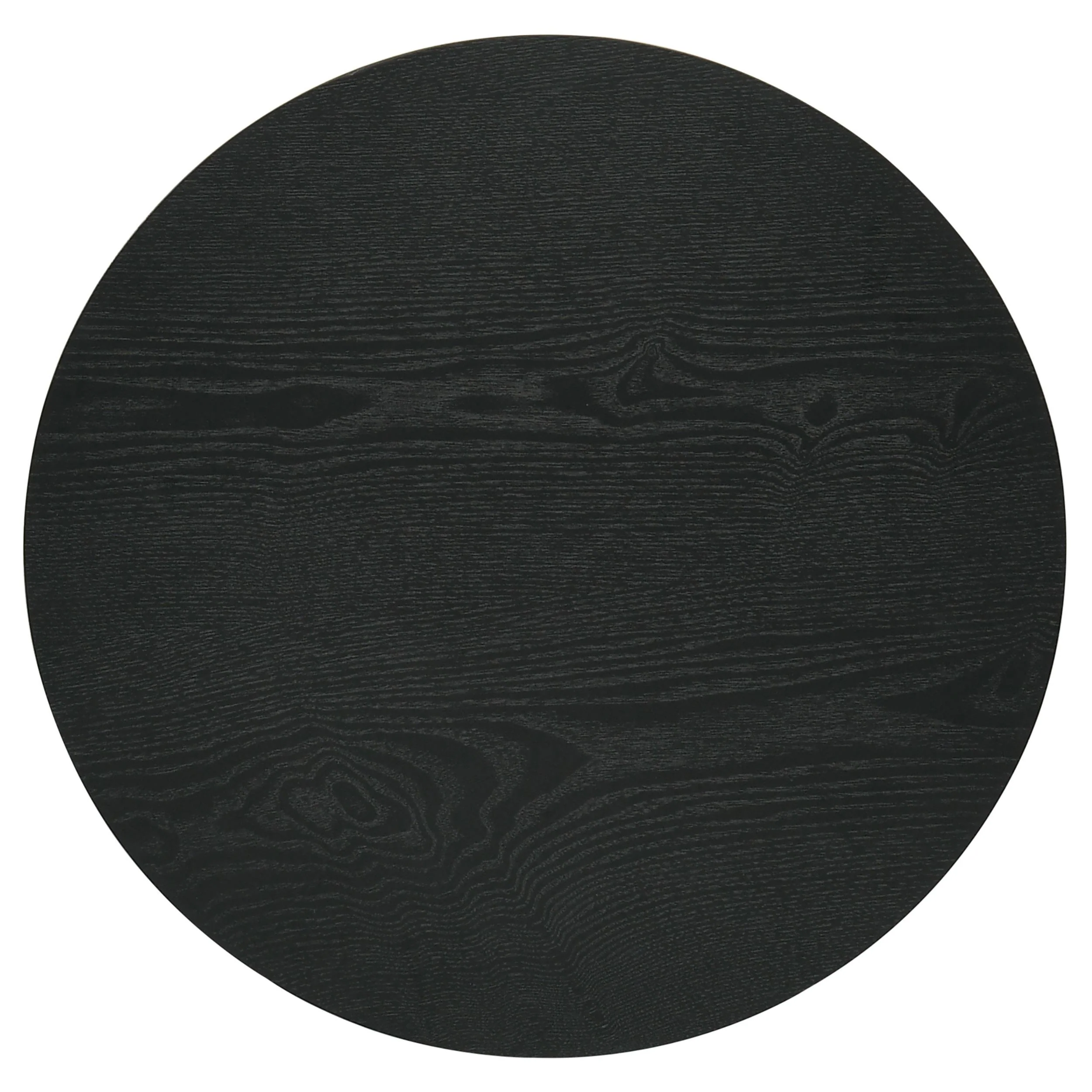 Hamlyn Round Fluted Occasional Side End Table Black - Image 3