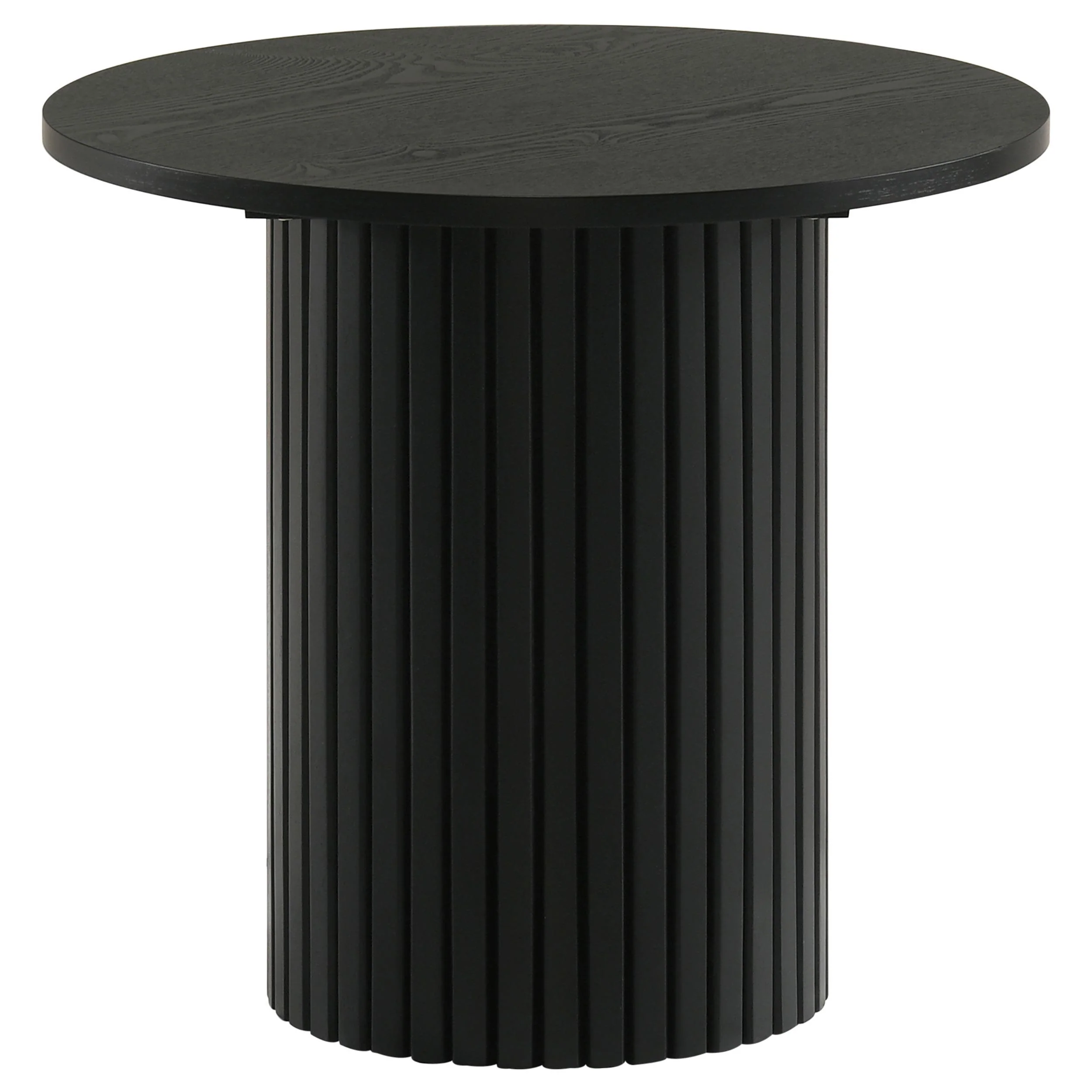Hamlyn 3-piece Round Fluted Coffee and End Table Set Black - Image 3