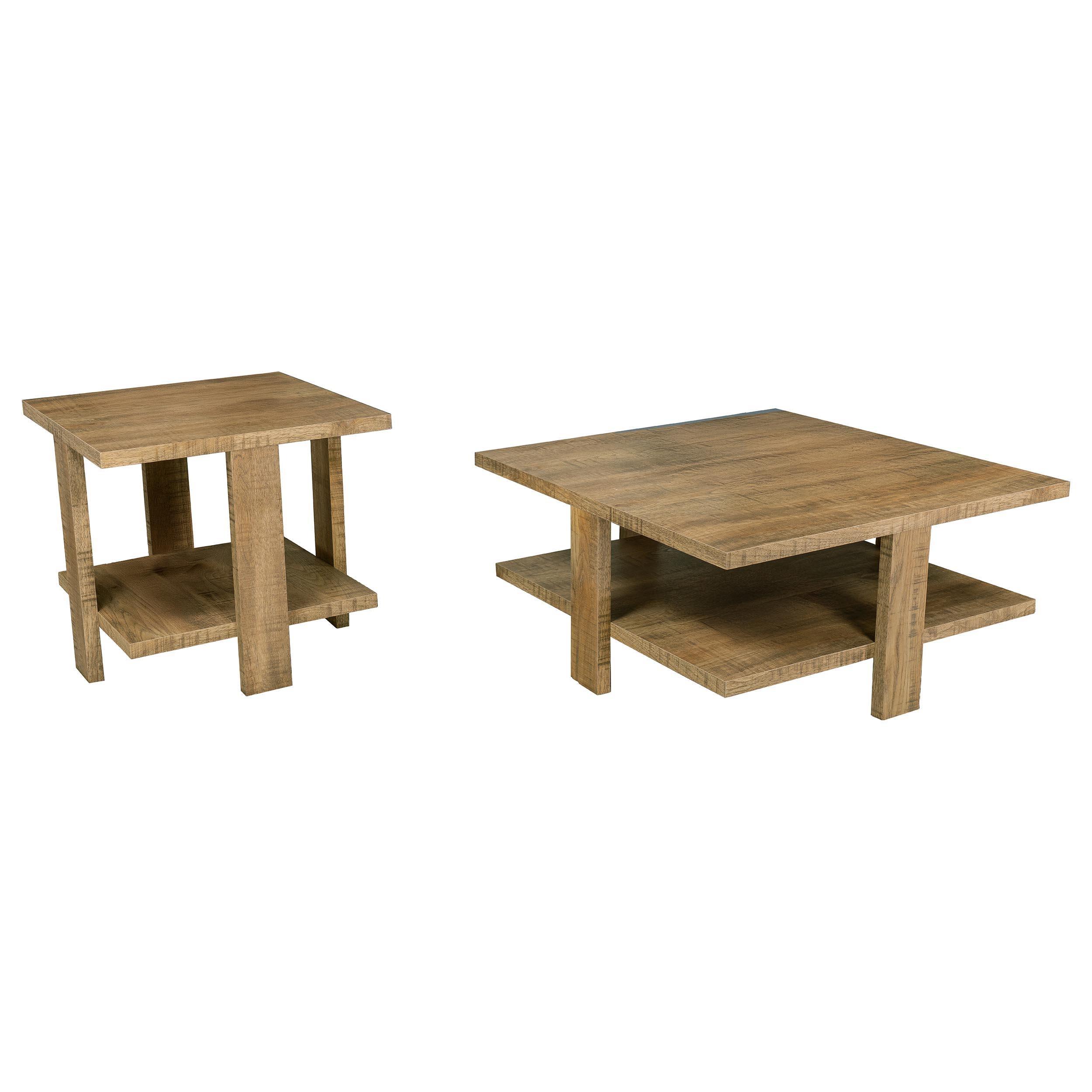 Dawn 2-piece Round Coffee and End Table Set Mango Brown - Image 2