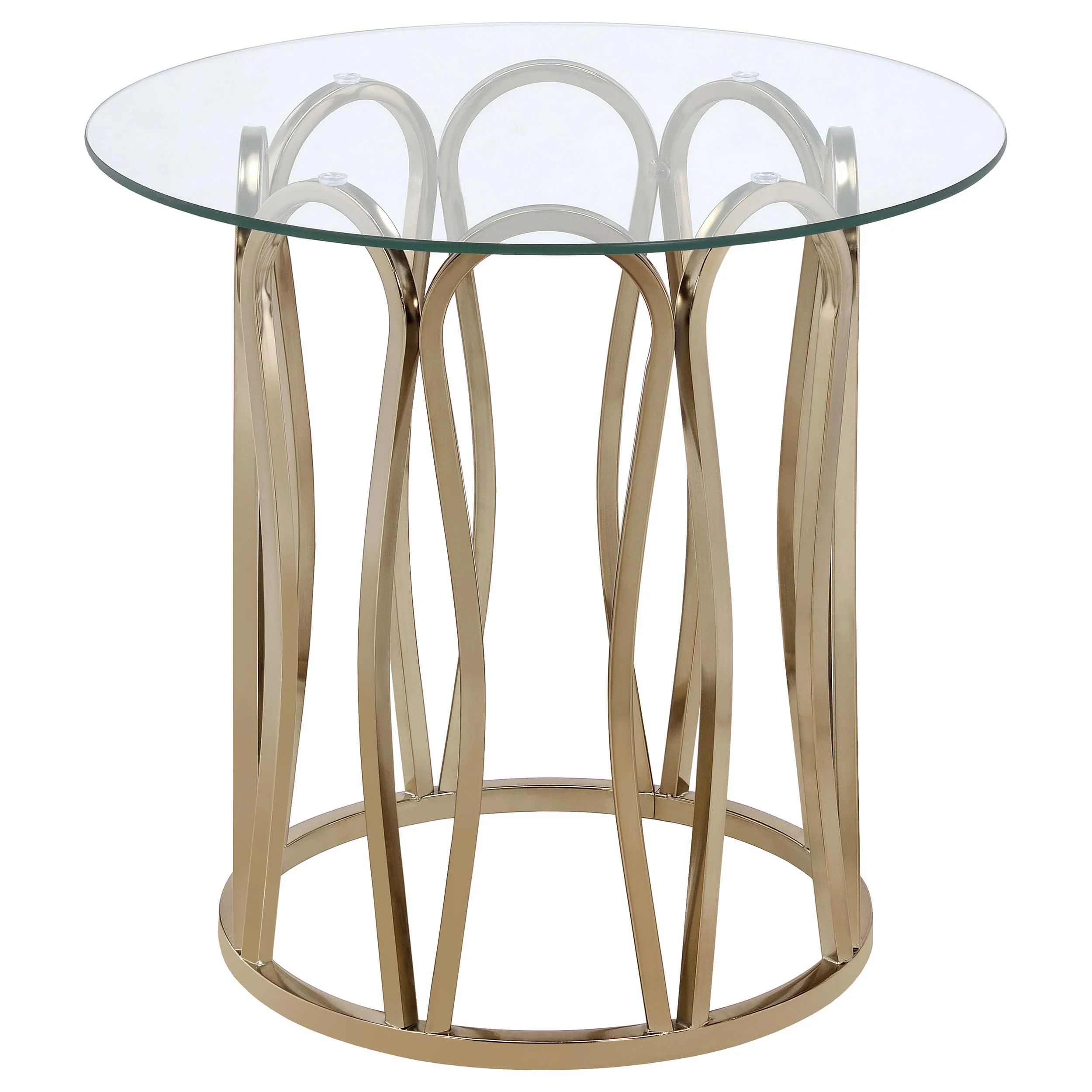 Monett 3-piece Coffee and End Table Set Chocolate Chrome - Image 3
