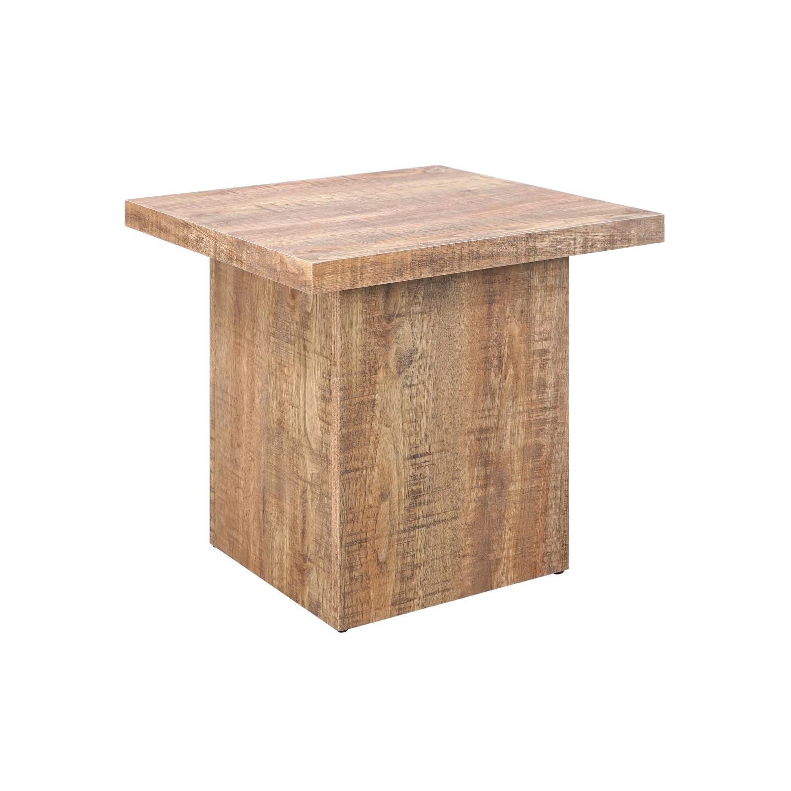 Devar Square Wood End Table Mango - Image 1