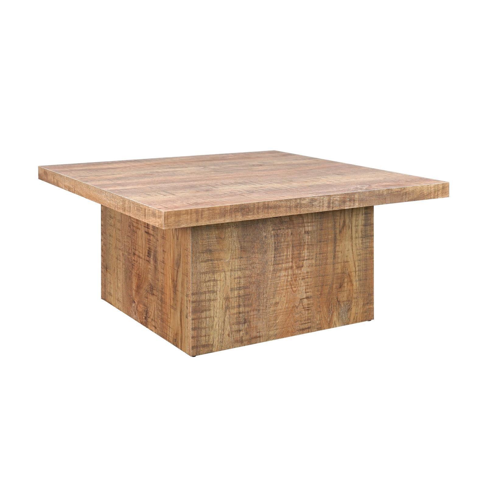 Devar Square Wood Coffee Table Mango - Image 1