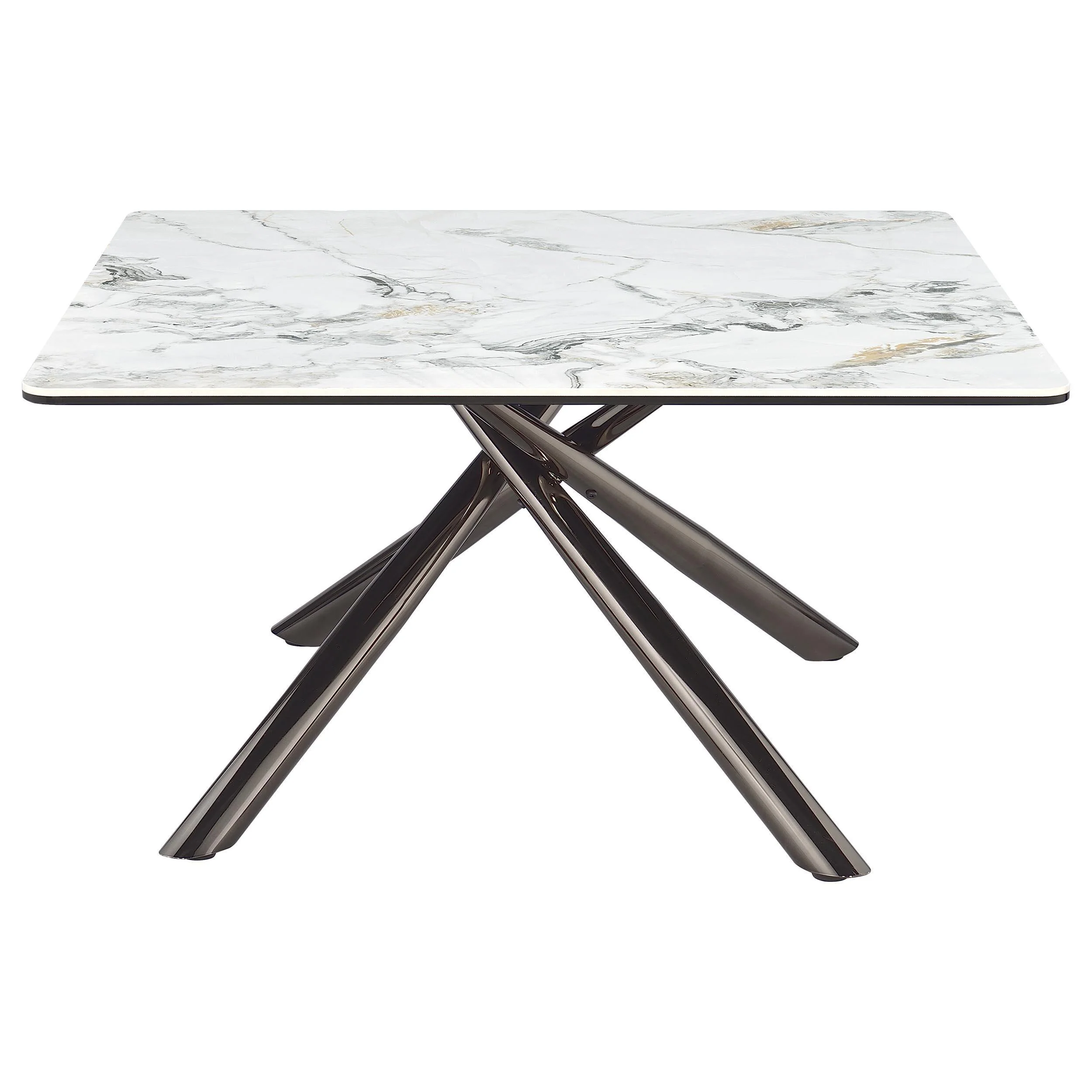 Carvell Square Sintered Stone Top Coffee Table Mirage White - Image 3