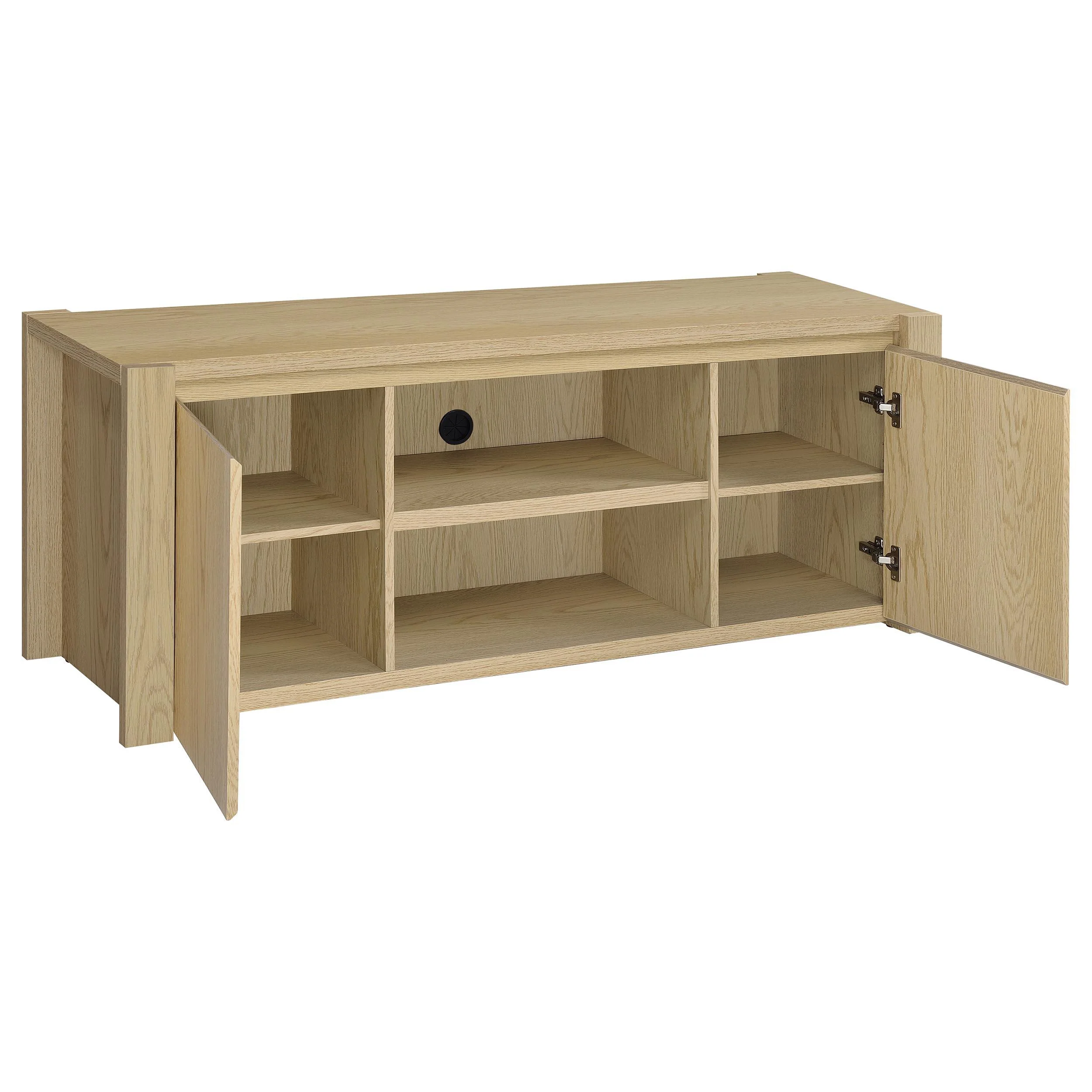 Laurelton 60-inch 2-door TV Stand Media Console Light Oak - Image 3