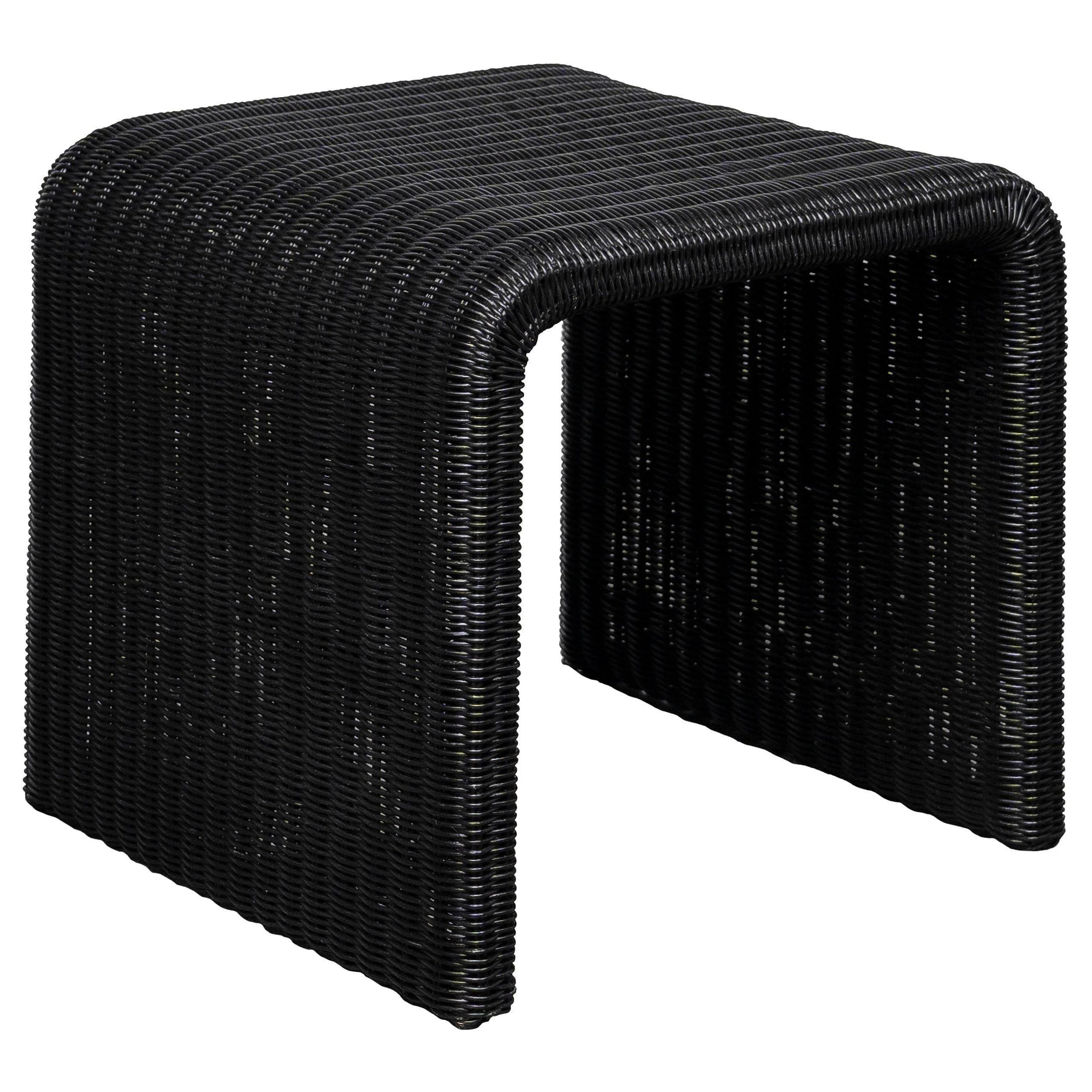Cahya 2-piece Rattan Coffee and End Table Set Black - Image 3