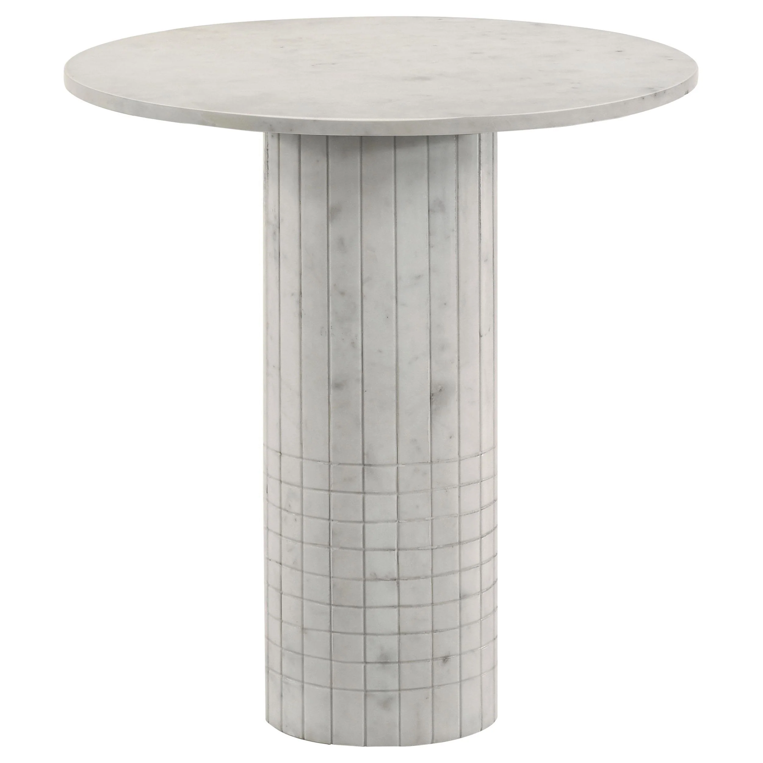 Astoria 3-piece Marble Coffee and End Table Set White - Image 3