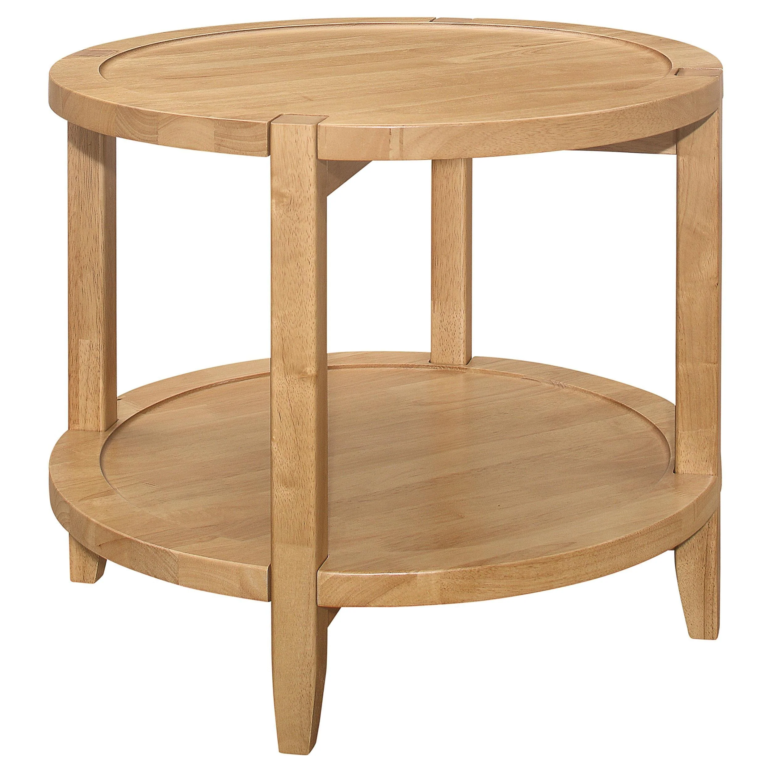 Camillo 3-piece Round Coffee and End Table Set Maple - Image 3