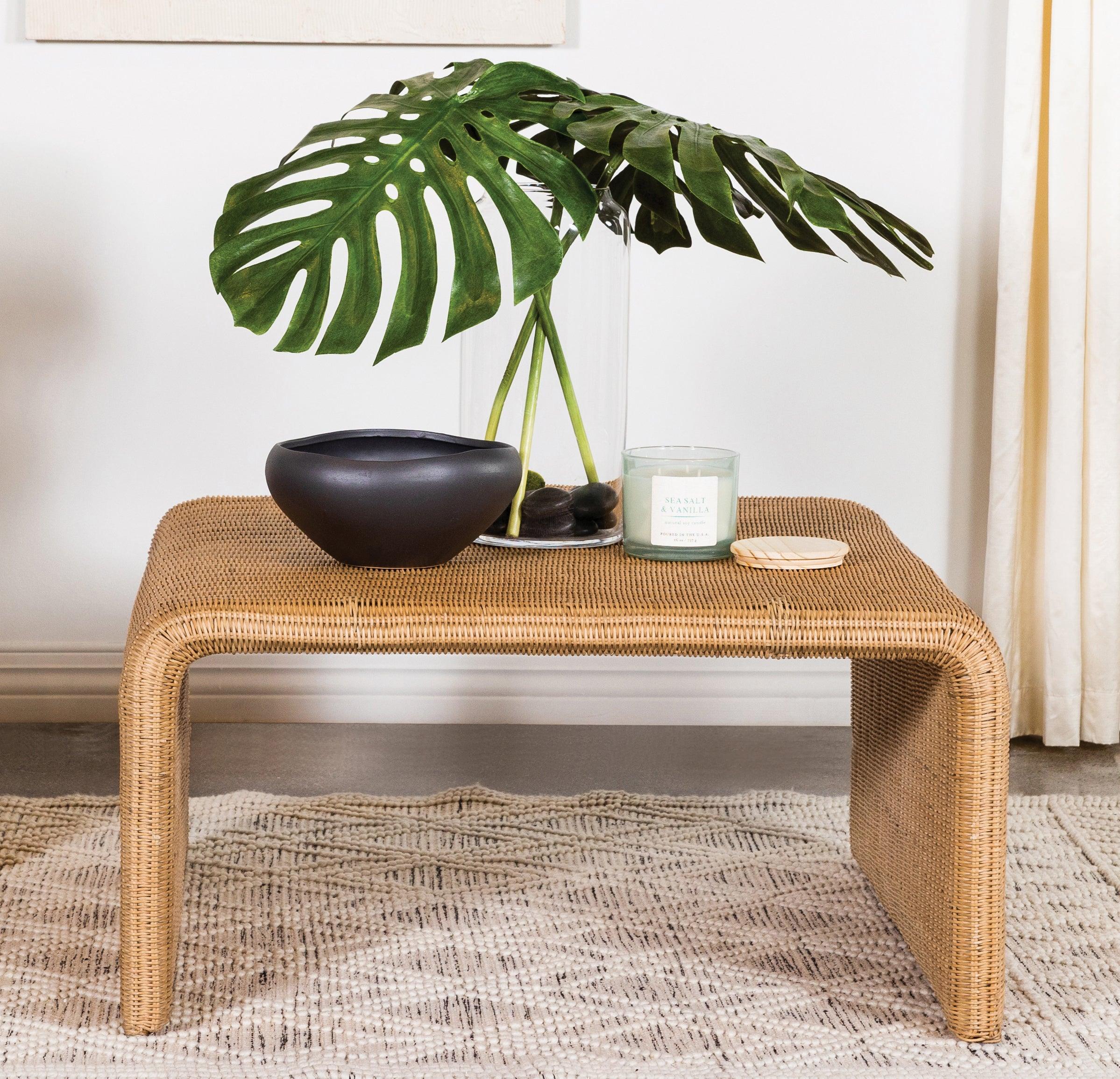 Juanita Square Rattan Coffee Table Natural - Image 2