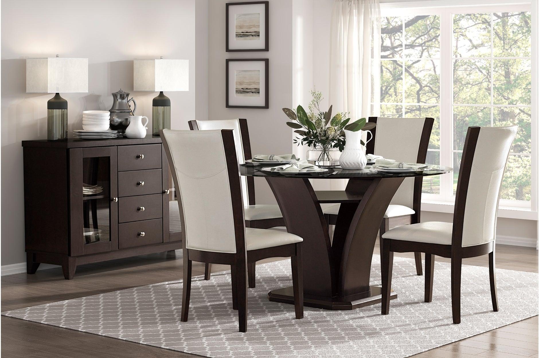 Daisy Round White Cherry Dining Room Set - Image 1