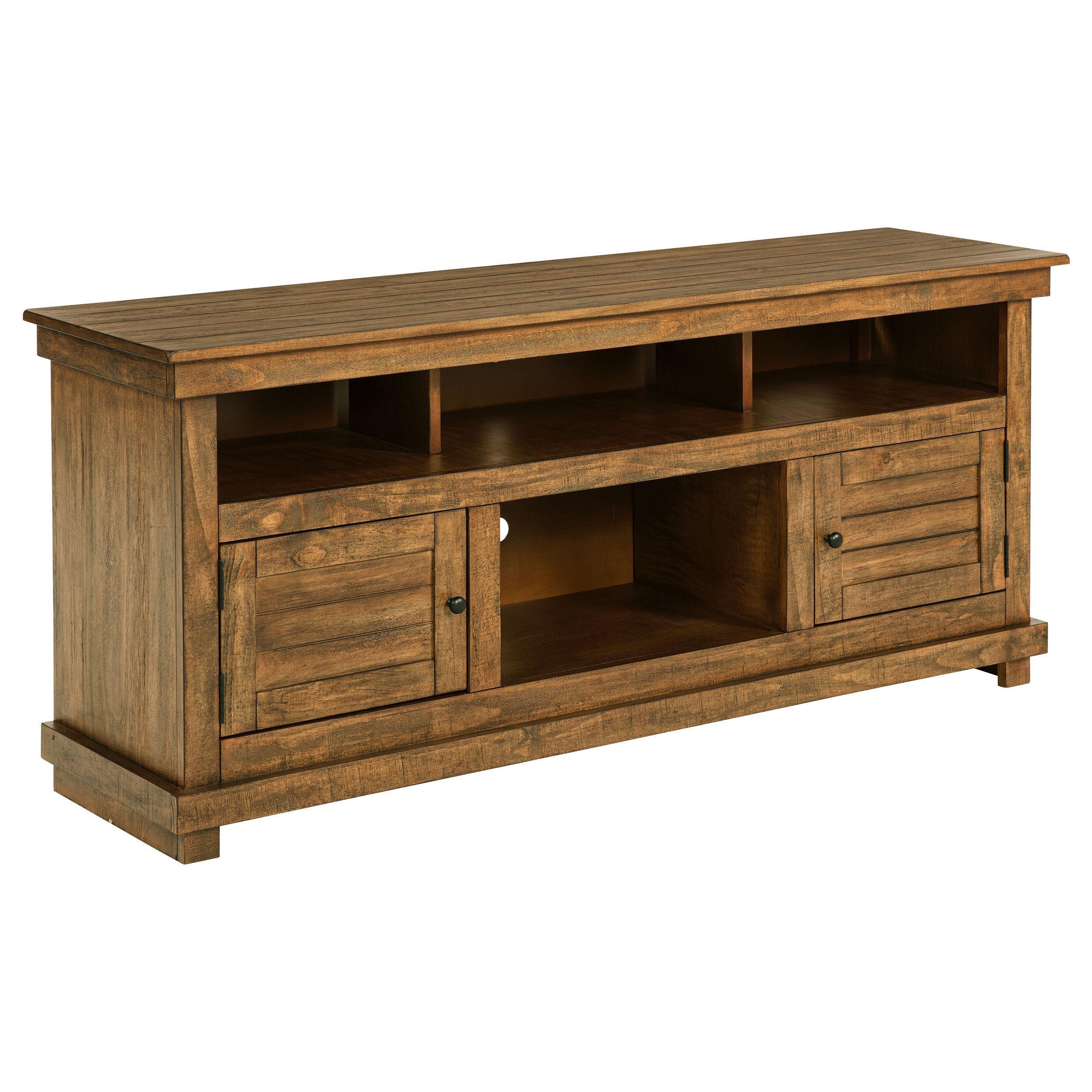Payne 60-inch TV Stand Media Console Distressed Brown - Image 2