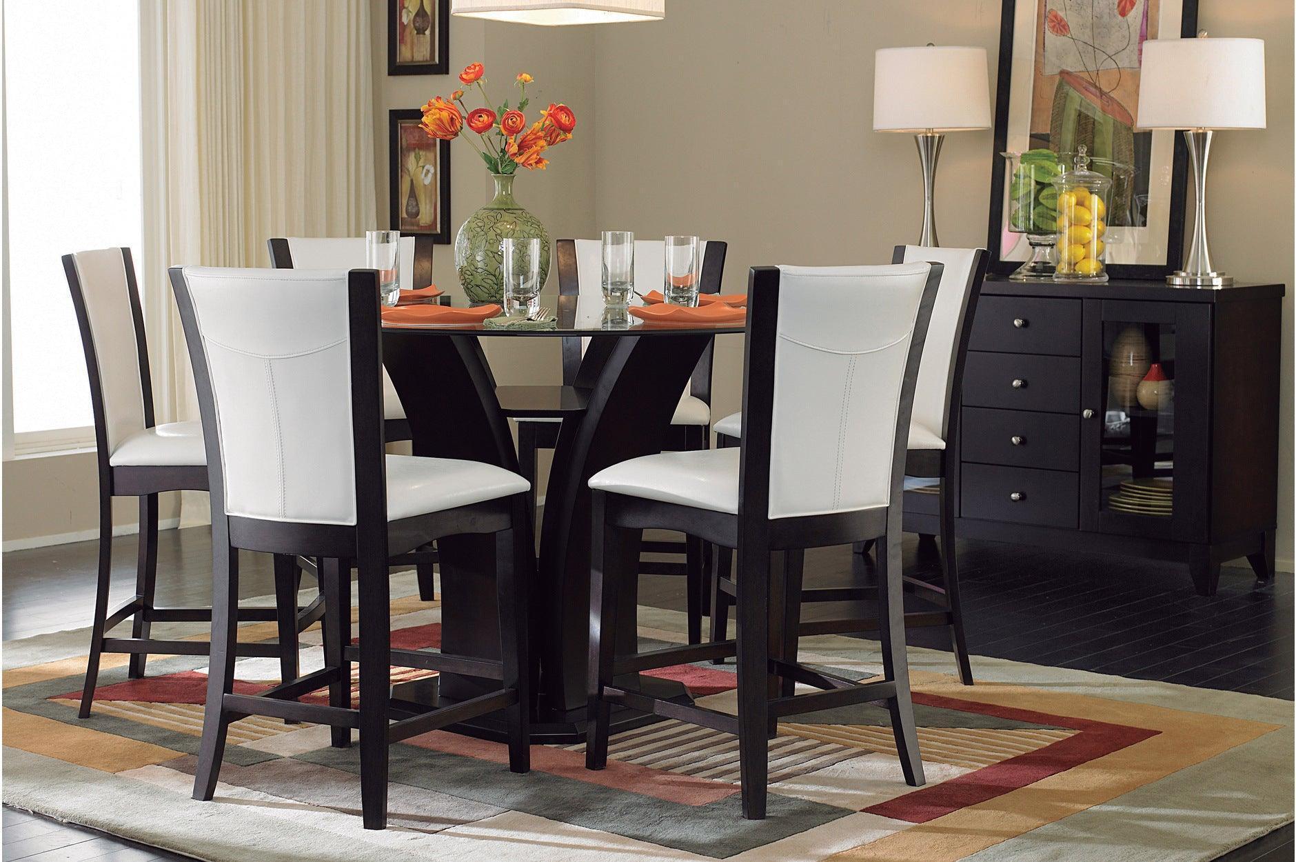 Daisy Round Dark Cherry Counter Height Set - Image 2