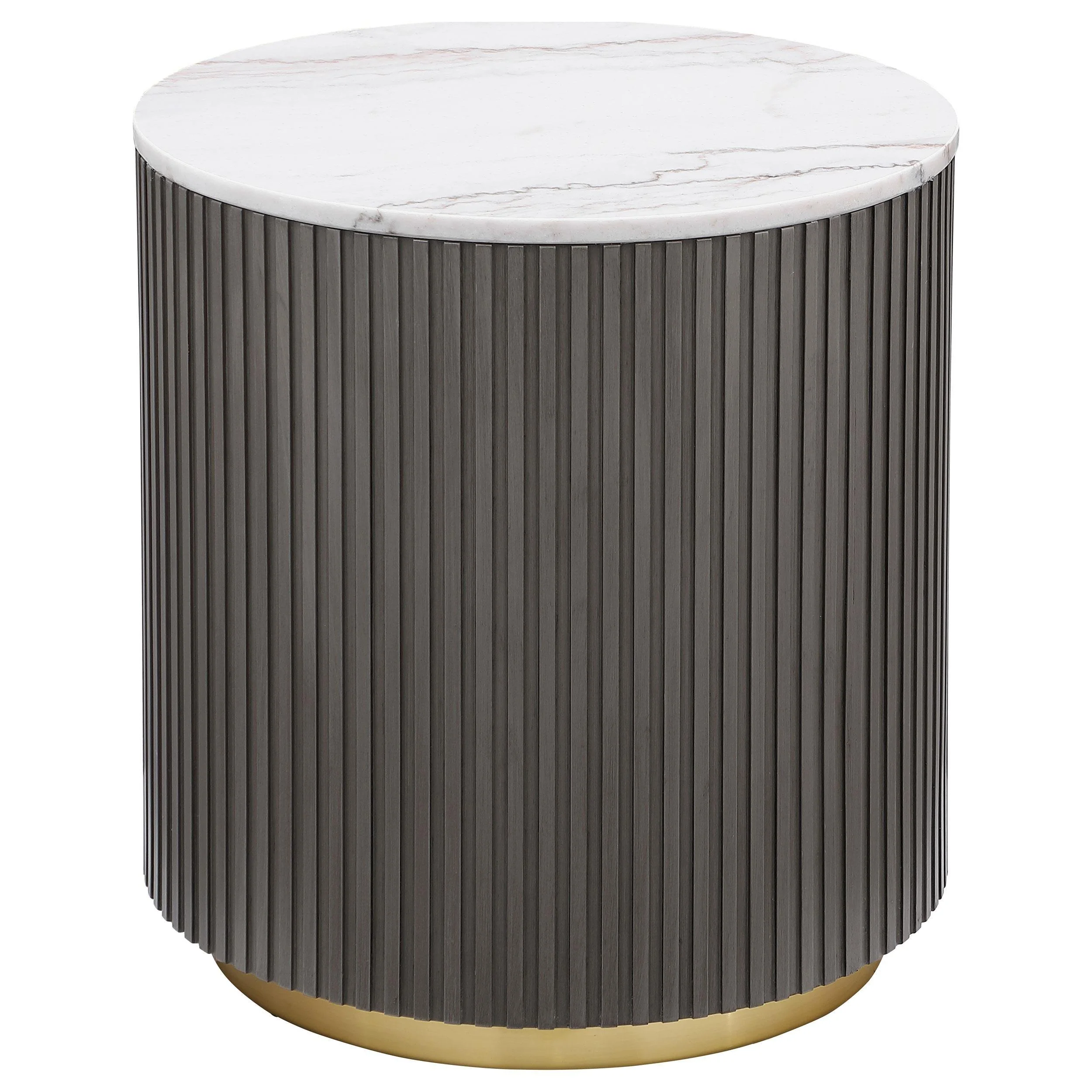 Jason 3-piece Round Marble Coffee and End Table Set White - Image 3