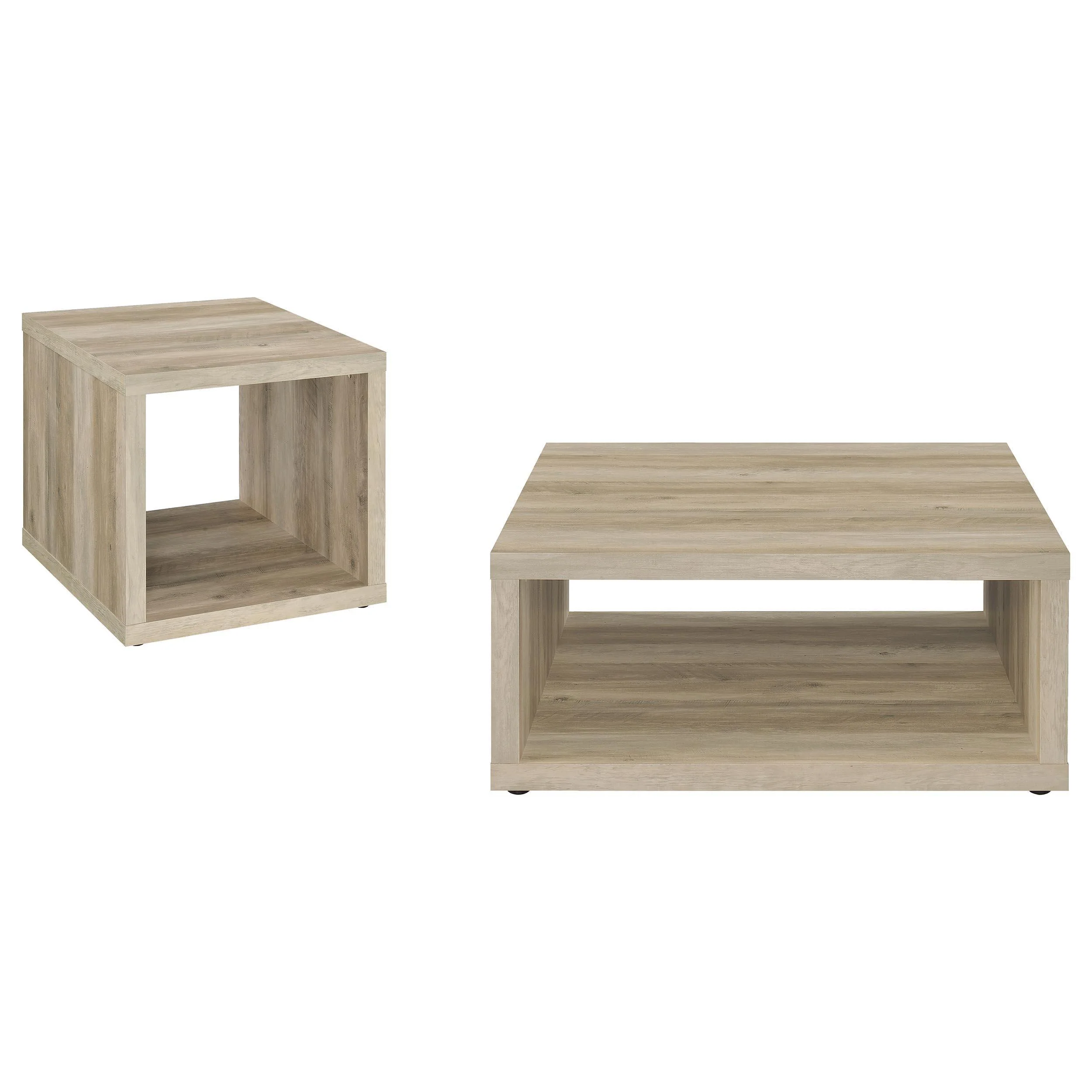 Frisco 2-piece Coffee and End Table Set Distressed Pine - Image 2