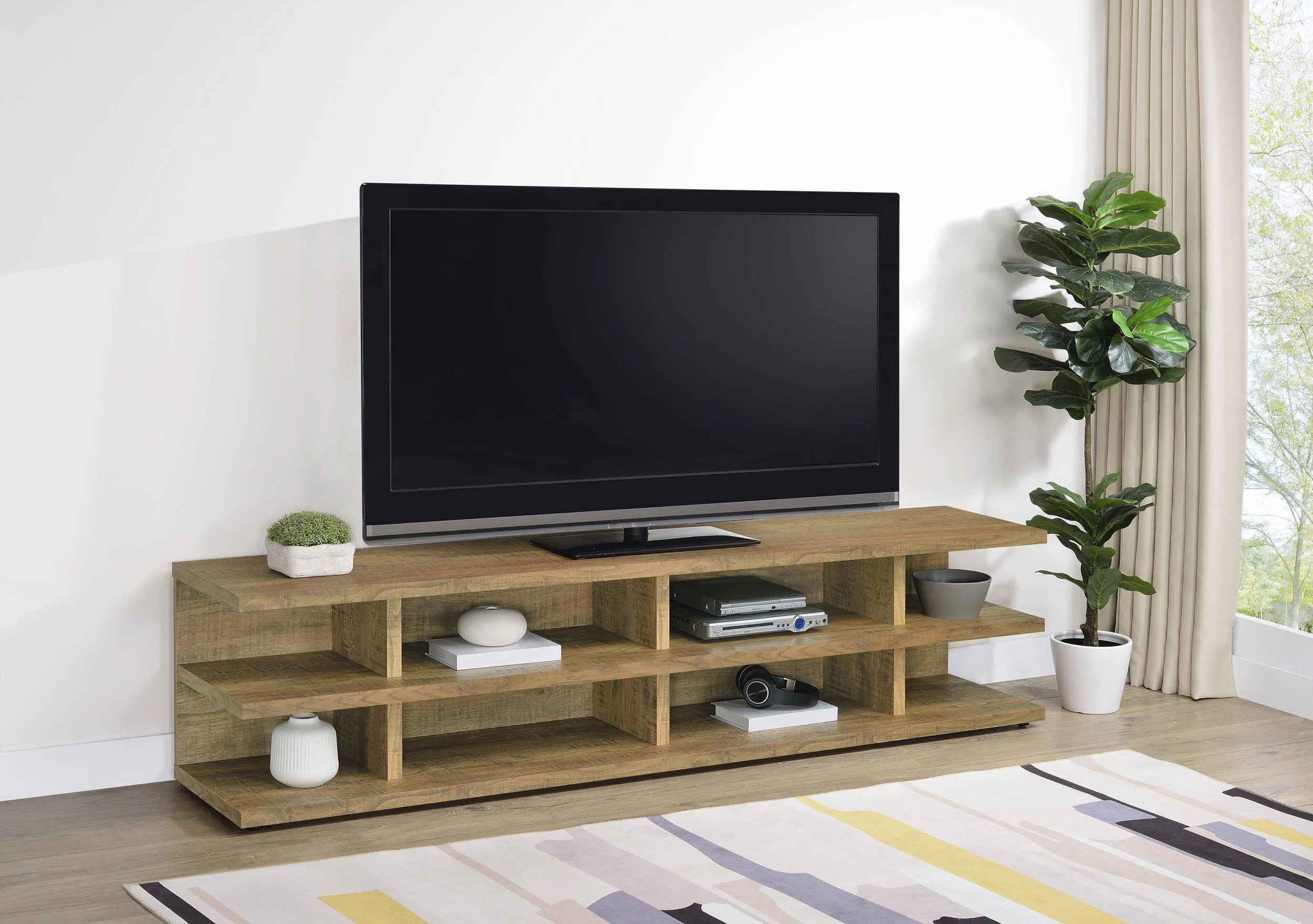 Cartmill 78-inch 2-tier TV Stand Media Console Mango - Image 2