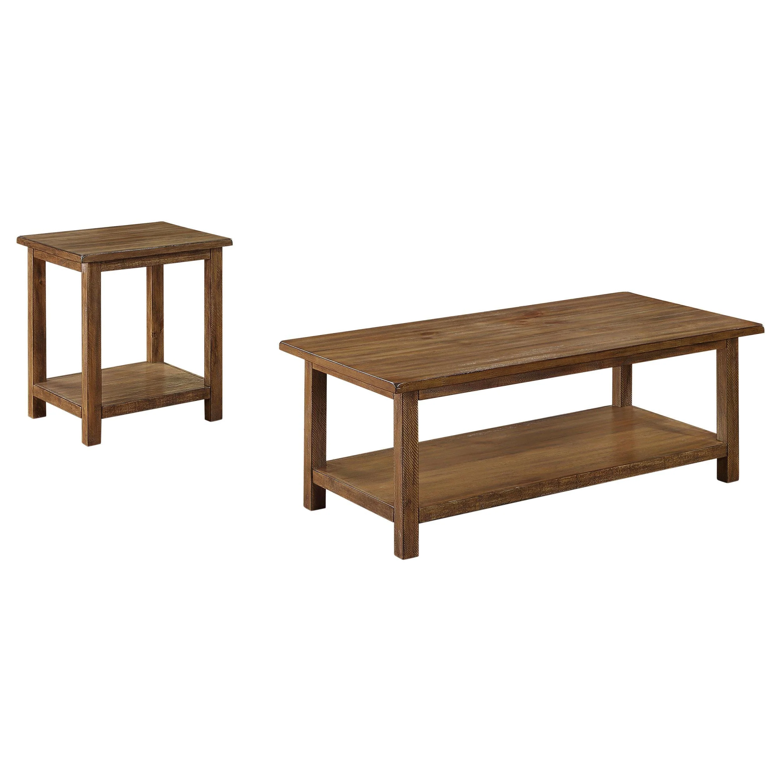 Payne 2-piece Coffee and End Table Set Distressed Brown - Image 2