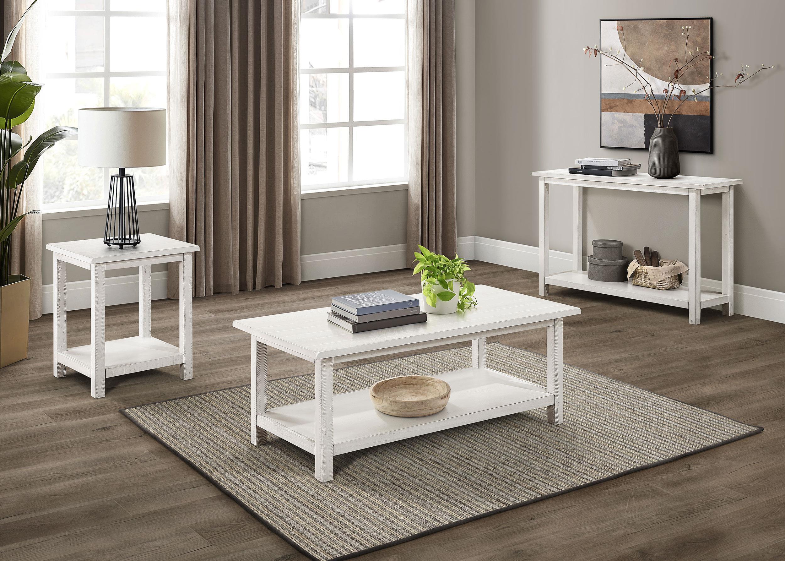 Payne Wood End Table with Shelf White - Image 2