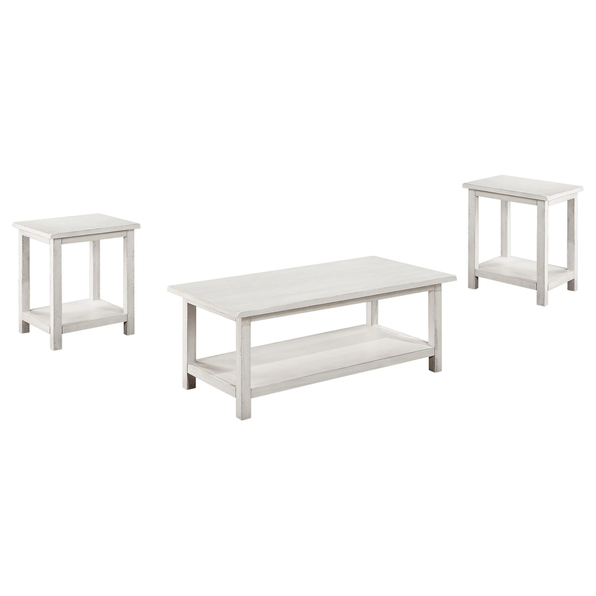 Payne 3-piece Coffee and End Table Set Distressed White - Image 2
