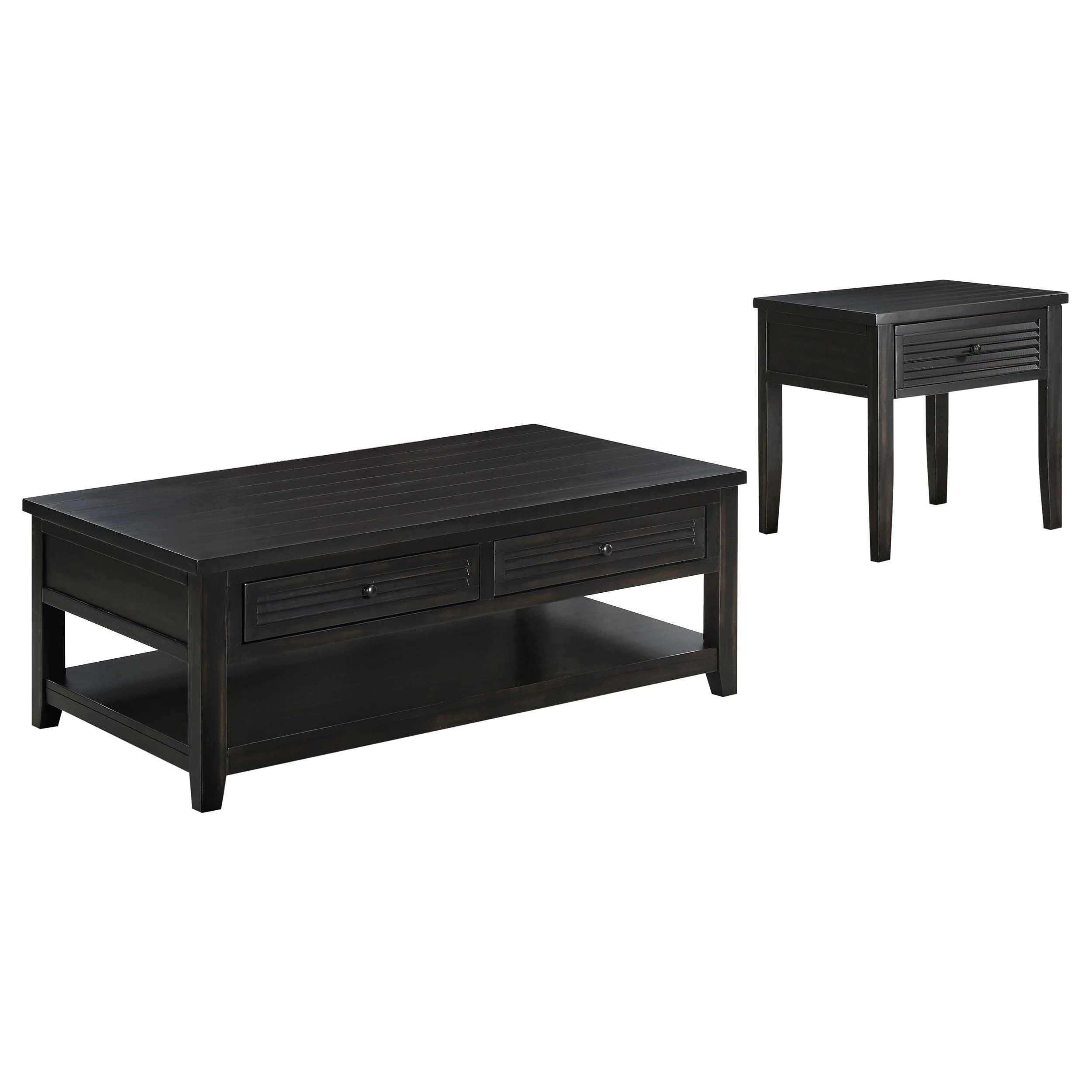 Concord 2-piece Coffee and End Table Set Distressed Java - Image 2