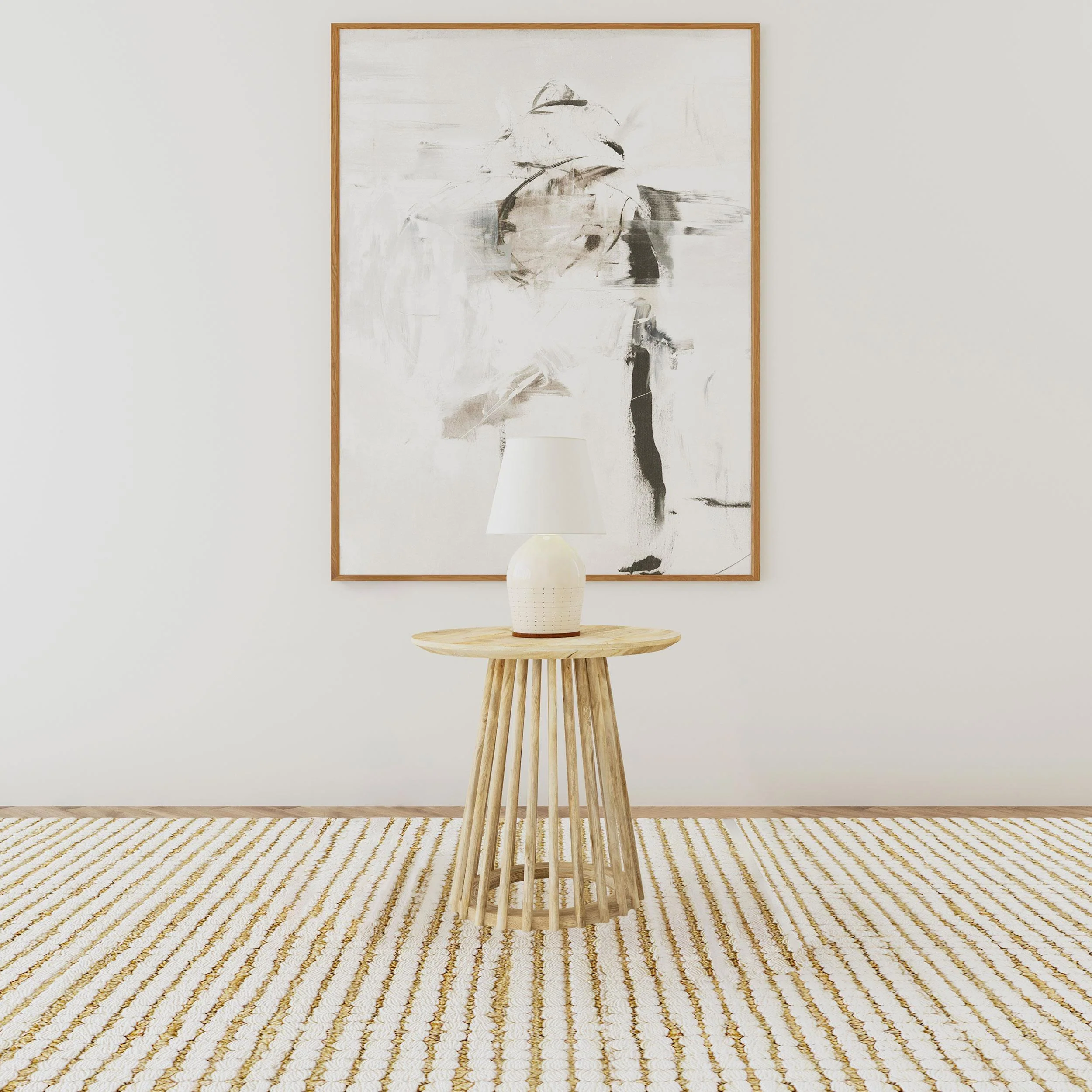 Touhy Round Solid Wood End Side Table Natural Mango - Image 2