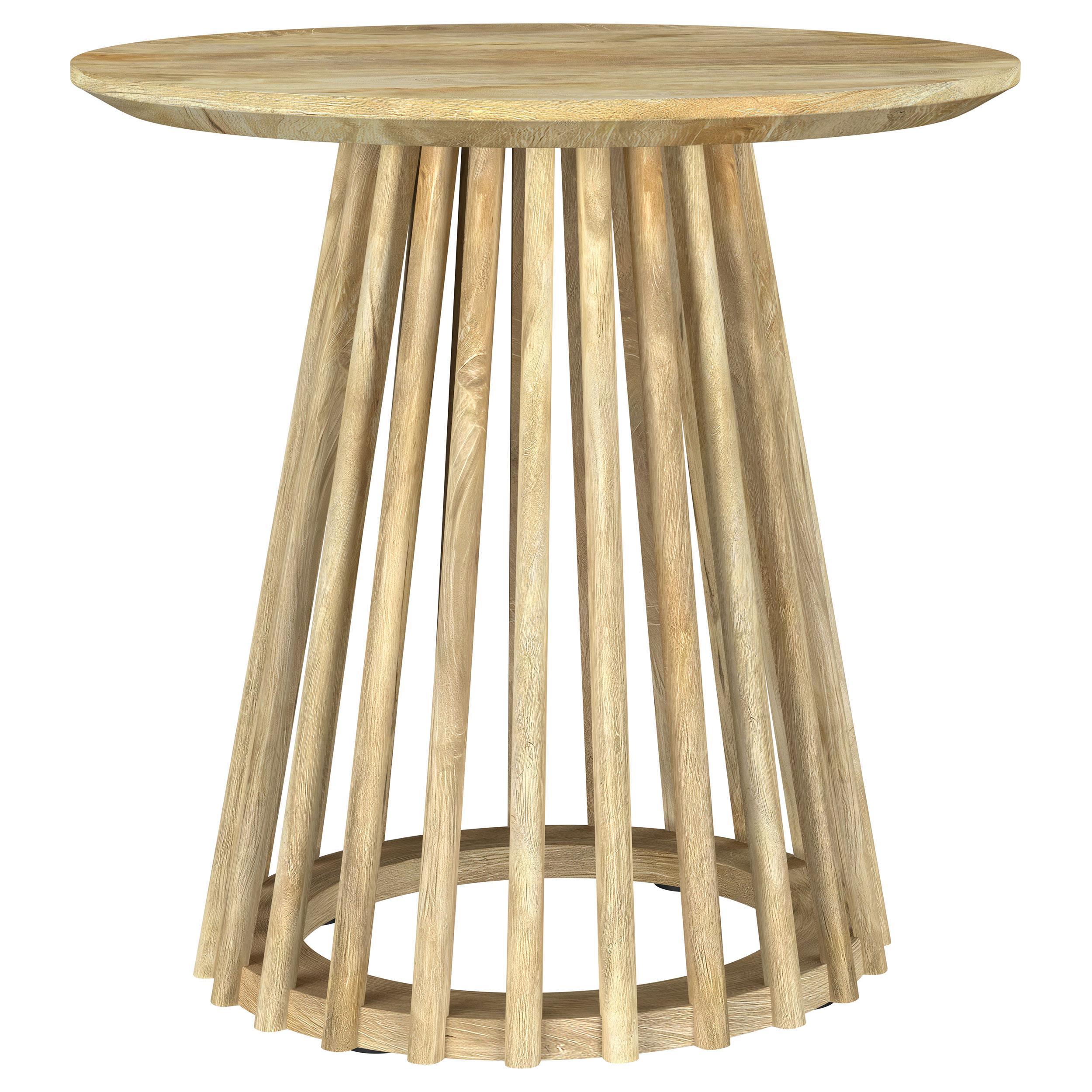Touhy 2-piece Round Coffee and End Table Set Natural Mango - Image 3