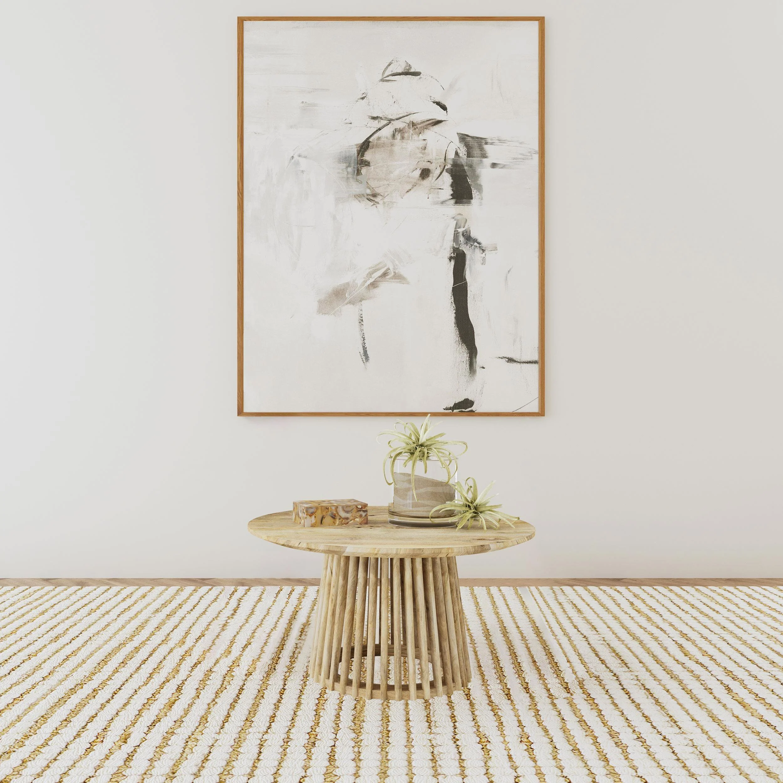 Touhy Round Solid Wood Cocktail Coffee Table Natural Mango - Image 2