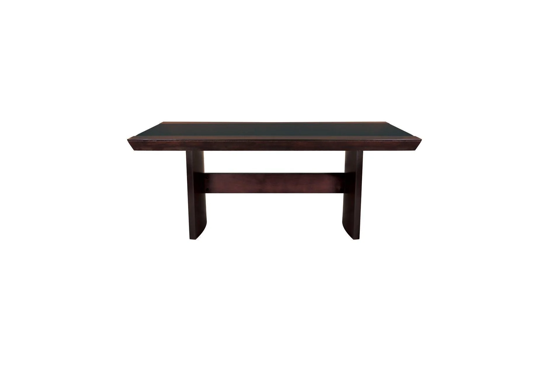 Daisy Espresso Black Faux Leather Glass Top Counter Height Set - Image 3