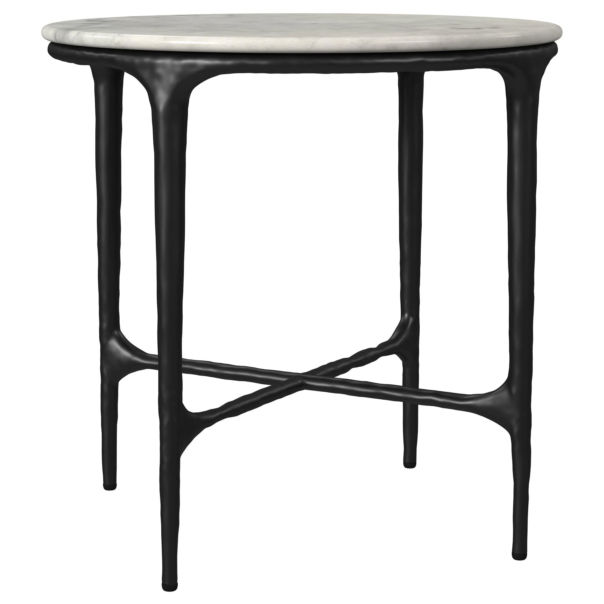 Hermas 3-piece Round Marble Coffee and End Table Set White - Image 3