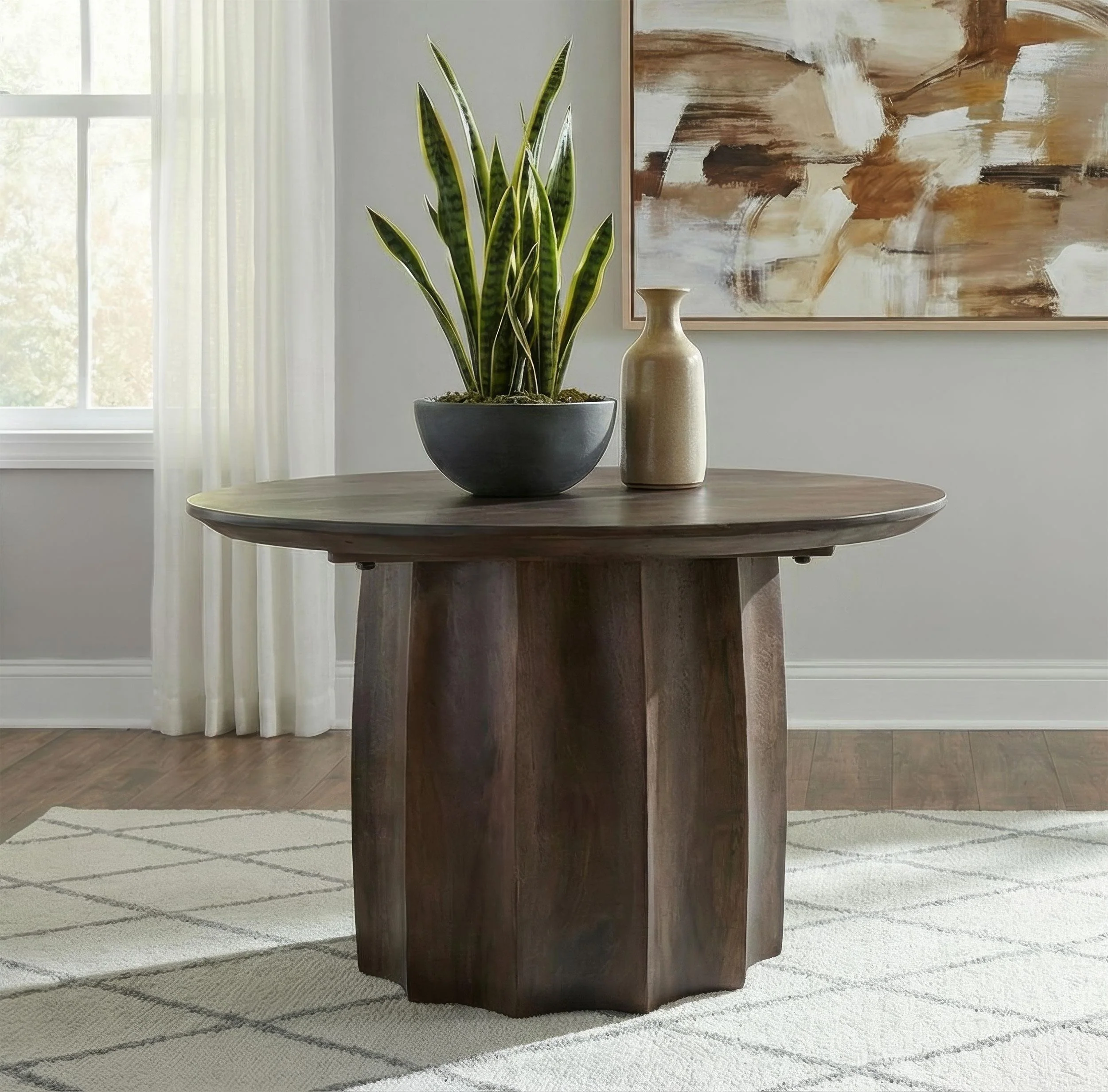 Cayenne Solid Mango Wood Cocktail Coffee Table Walnut - Image 2