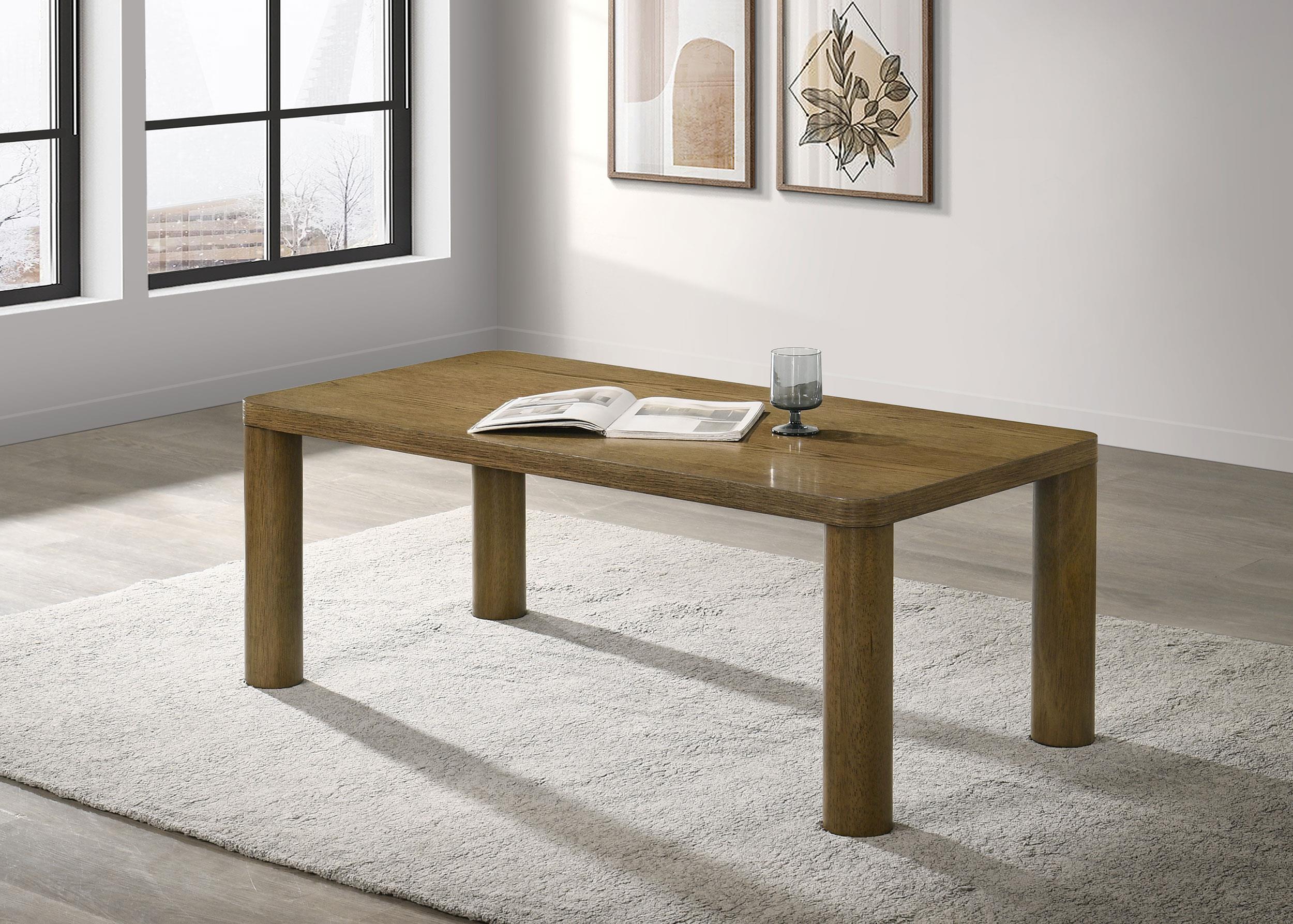Castlewood Engineered Wood Cocktail Coffee Table Brown Oak - Image 2