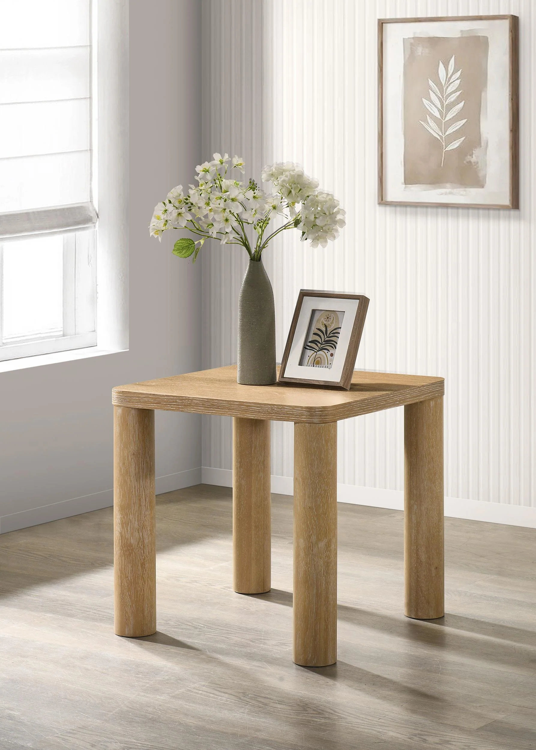 Castlewood Engineered Wood Accent Side End Table Light Oak - Image 2