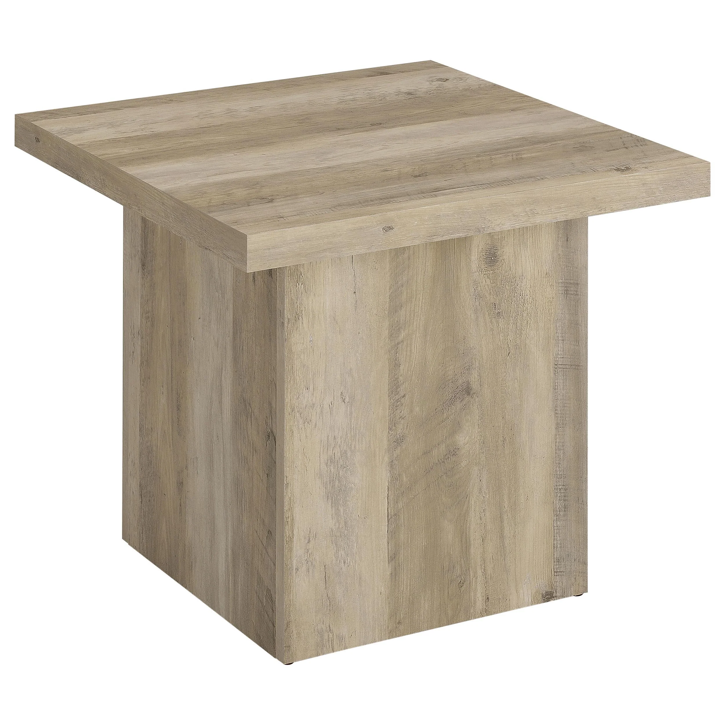 Devar 2-piece Square Coffee End Table Set Distressed Pine - Image 3