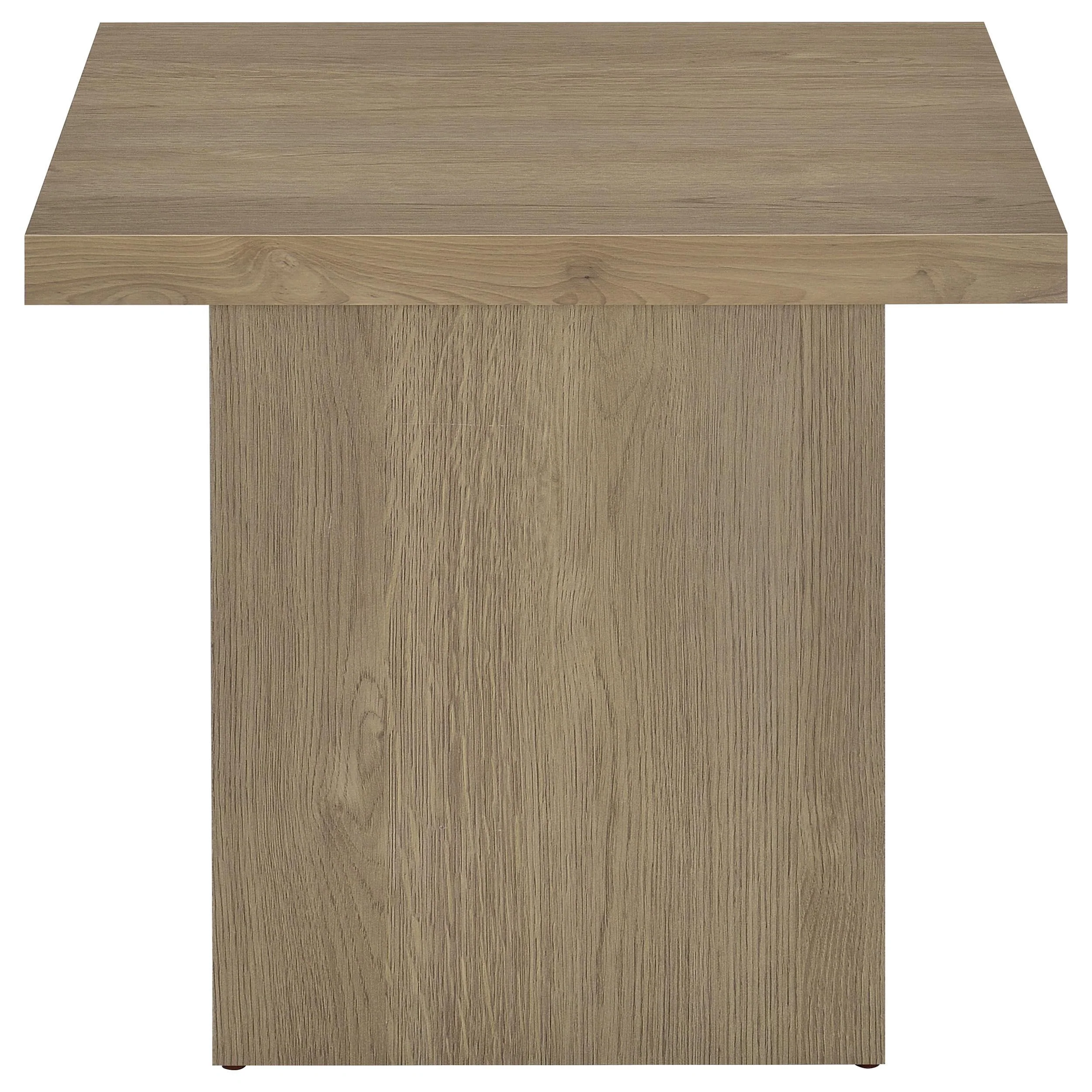 Devar Square Engineered Wood Side End Table Latte - Image 3